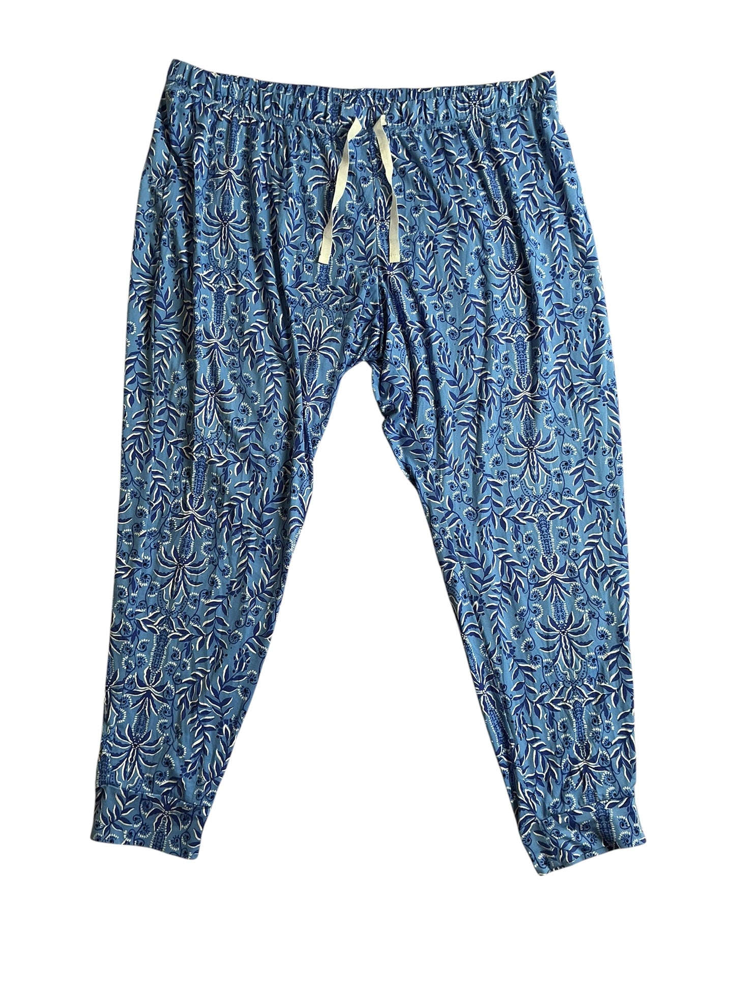 Lilly Pulitzer Tinsely PJ Knit Pants Abaco Blue Have It Both Rays - Size XXL