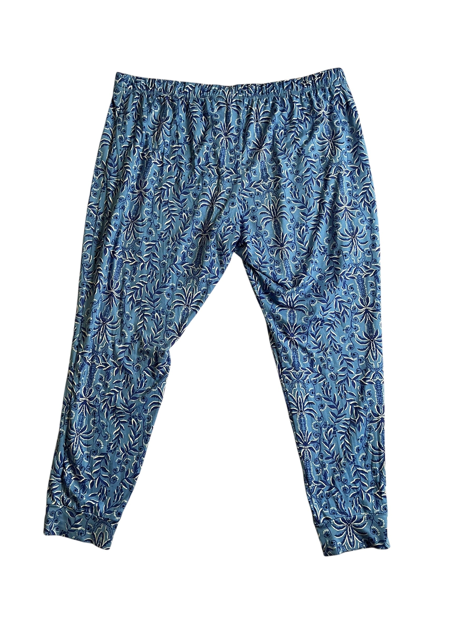 Lilly Pulitzer Tinsely PJ Knit Pants Abaco Blue Have It Both Rays - Size XXL