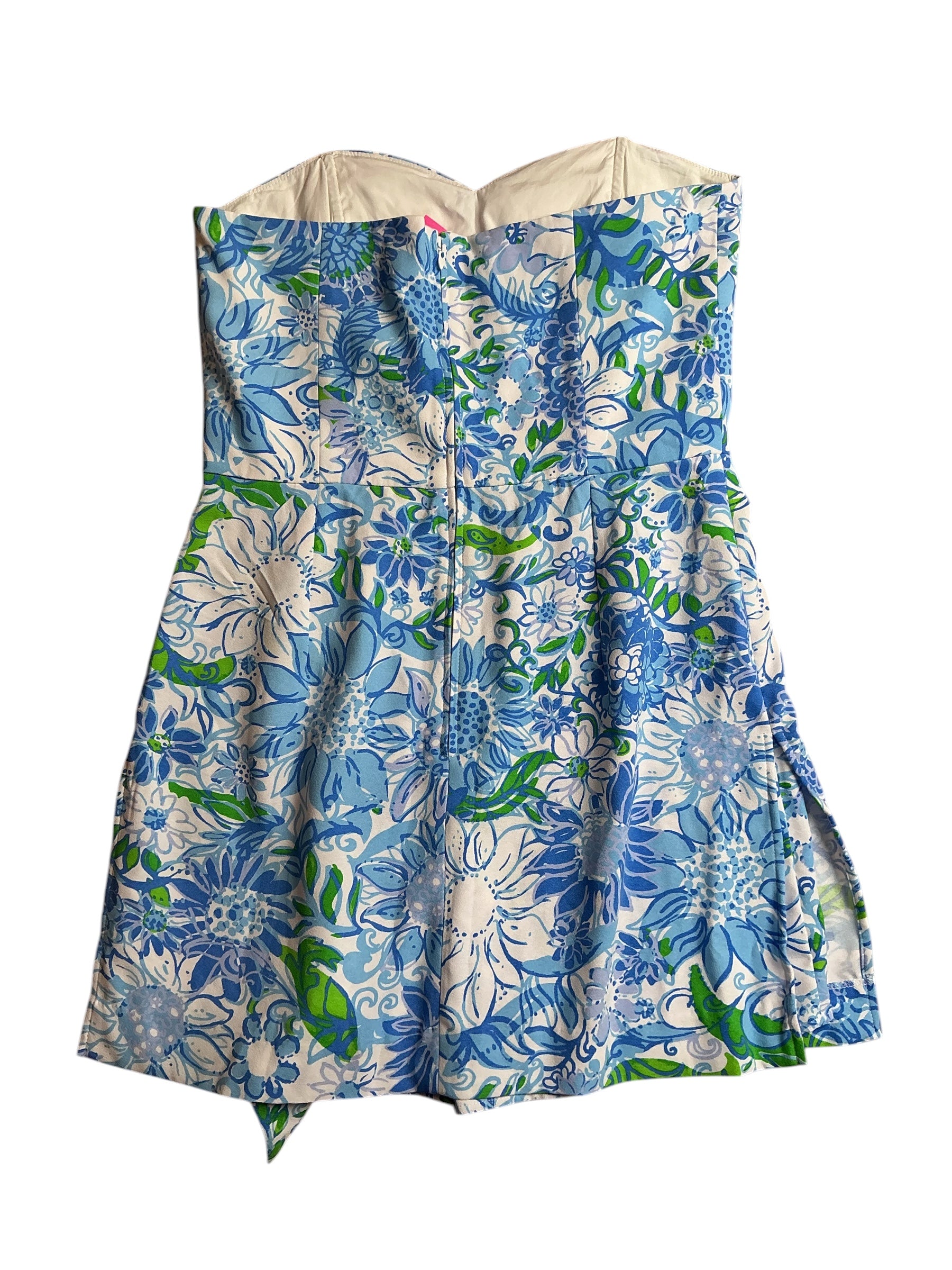 Lilly Pulitzer NWT Kylo Strapless Skirted - Frenchie Blue Suns Out - Size 12