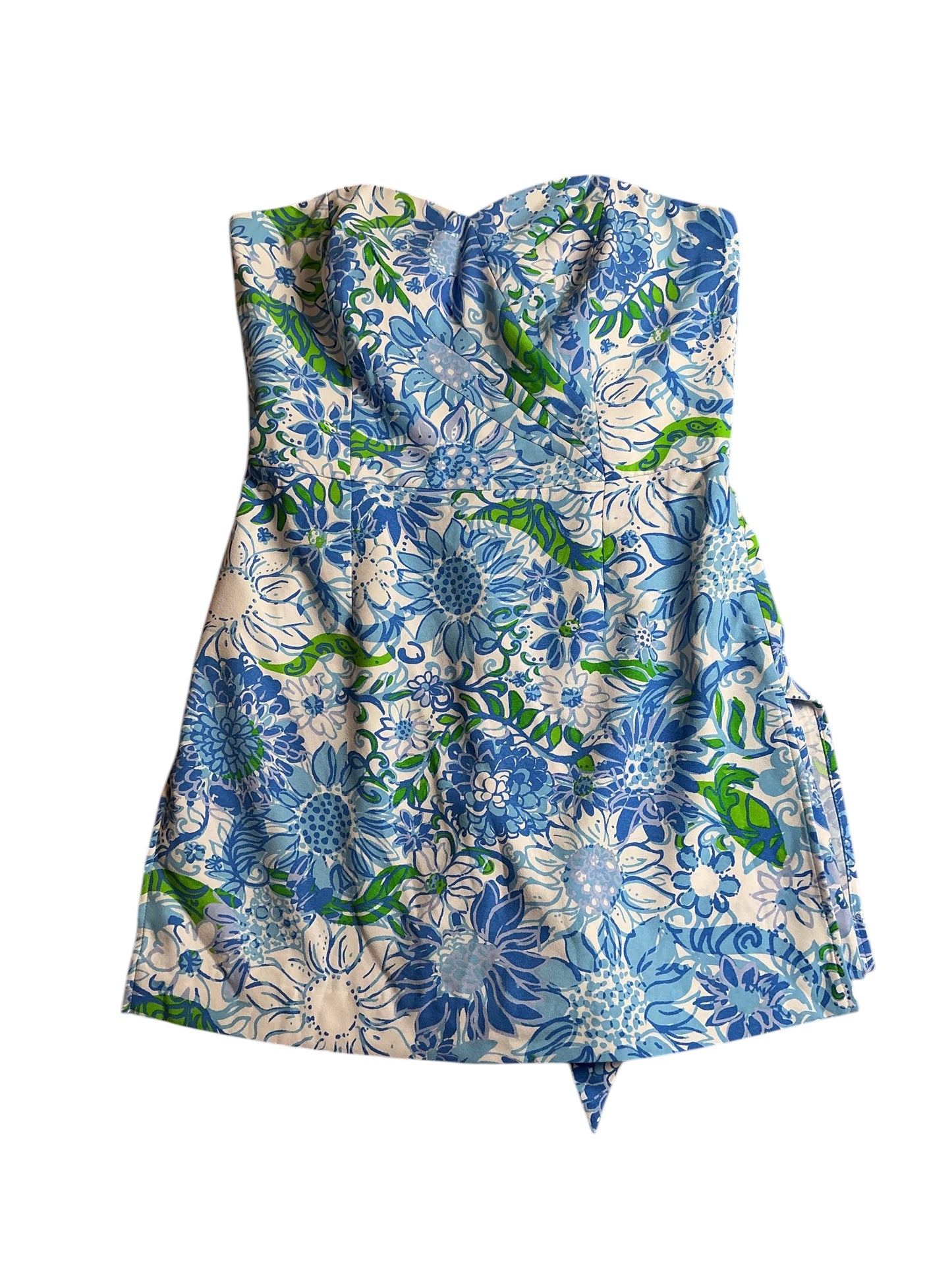 Lilly Pulitzer NWT Kylo Strapless Skirted - Frenchie Blue Suns Out - Size 12