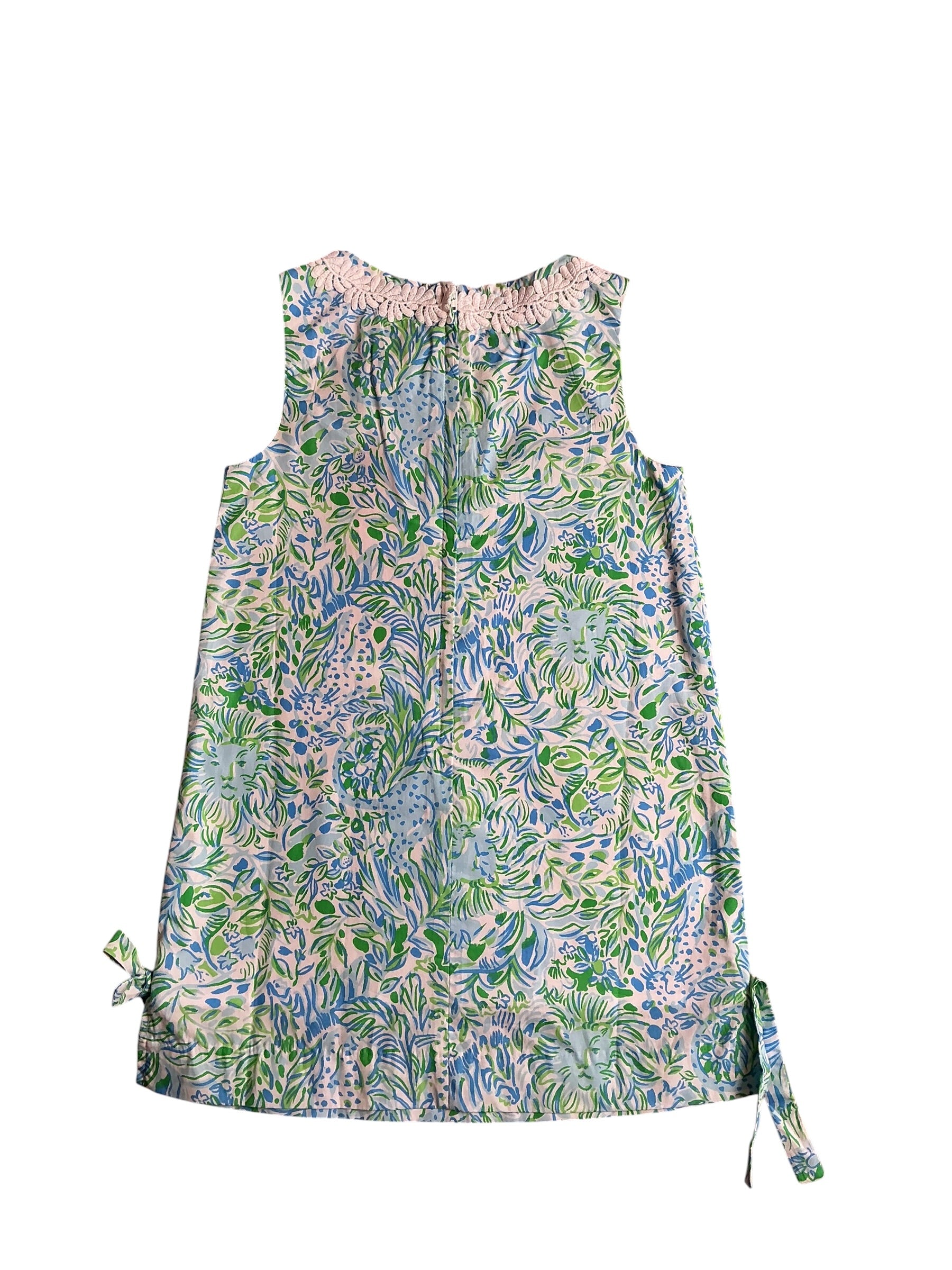 Lilly Pulitzer NWT Girls Little Lilly Classic Shift Dress Hydra Blue Dandy Lion - Size 7