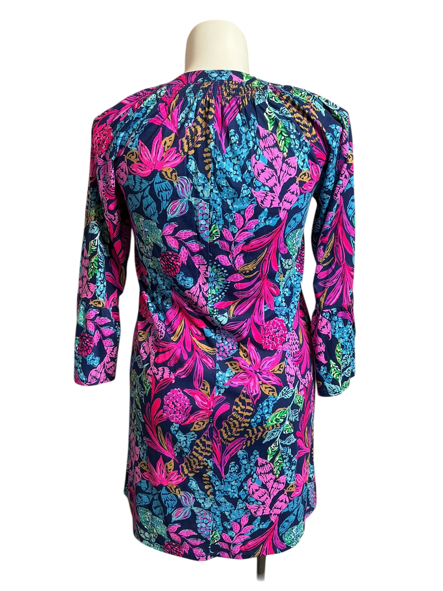 Lilly Pulitzer NWT Norris 3/4 Sleeve Dress Aegean Navy Calypso Coast - Size M