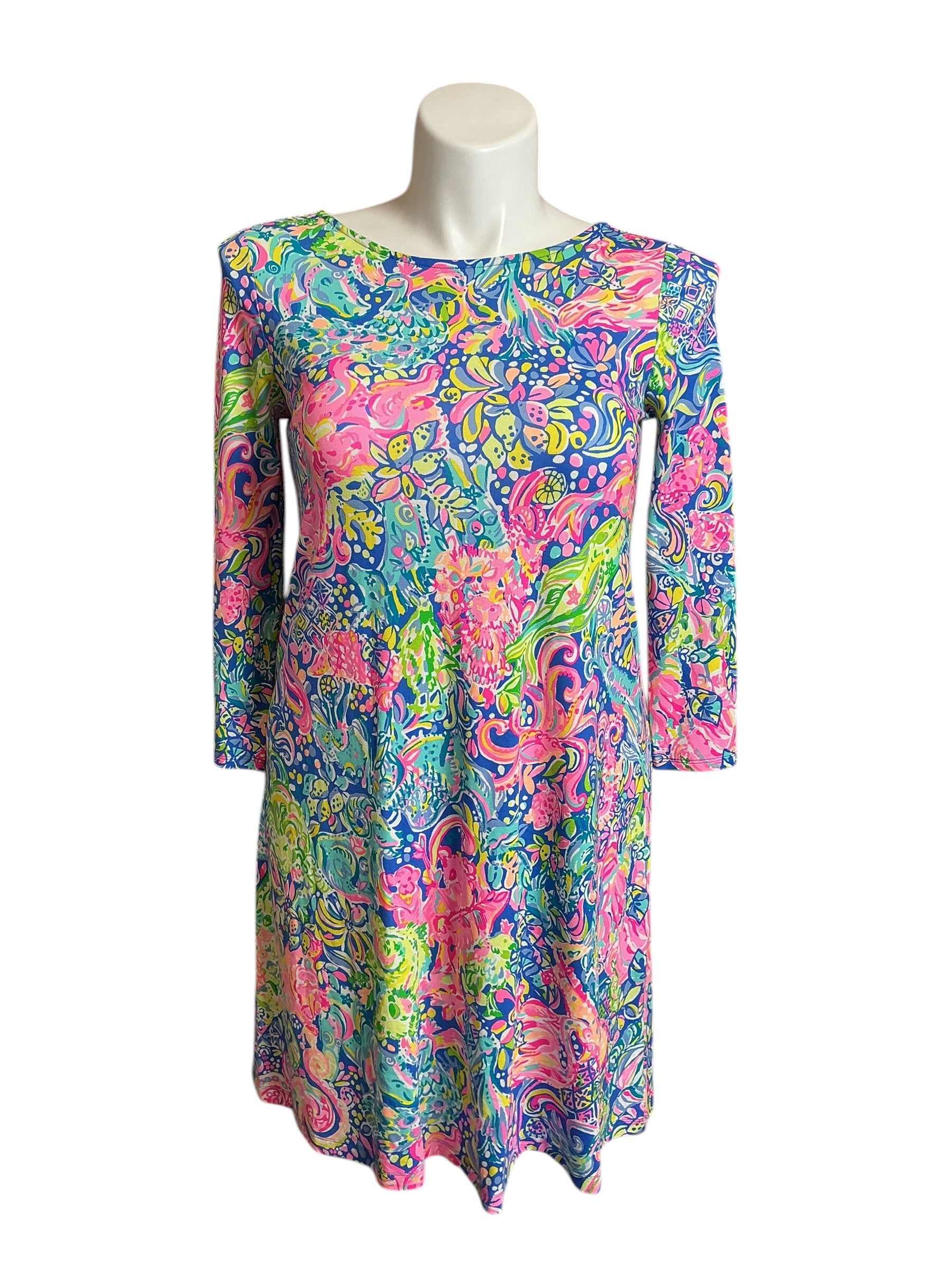 Lilly Pulitzer NWT Ophelia Dress Multi Pop Up 60 Animals - Size M