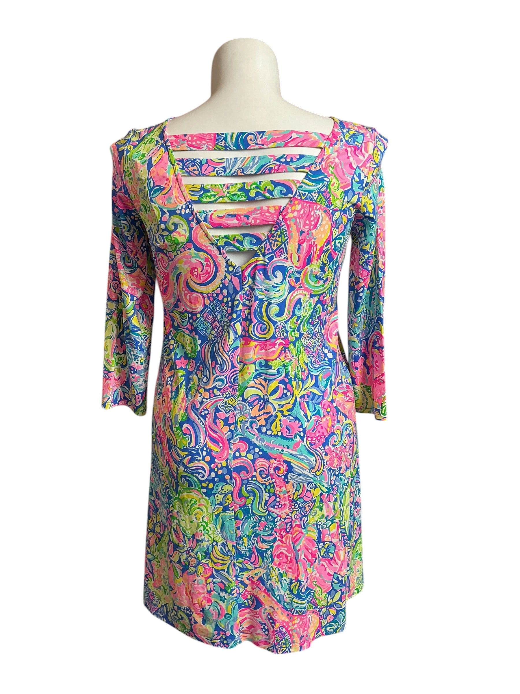 Lilly Pulitzer NWT Ophelia Dress Multi Pop Up 60 Animals - Size M