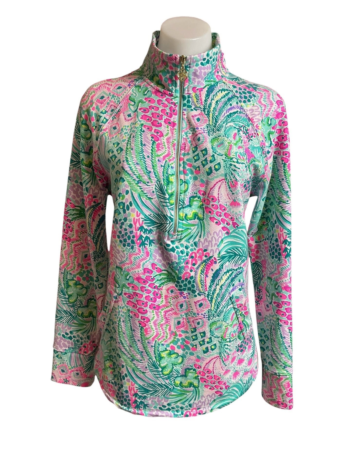 Lilly Pulitzer UPF 50+ Skipper Popover Multi Banana Split - Size M