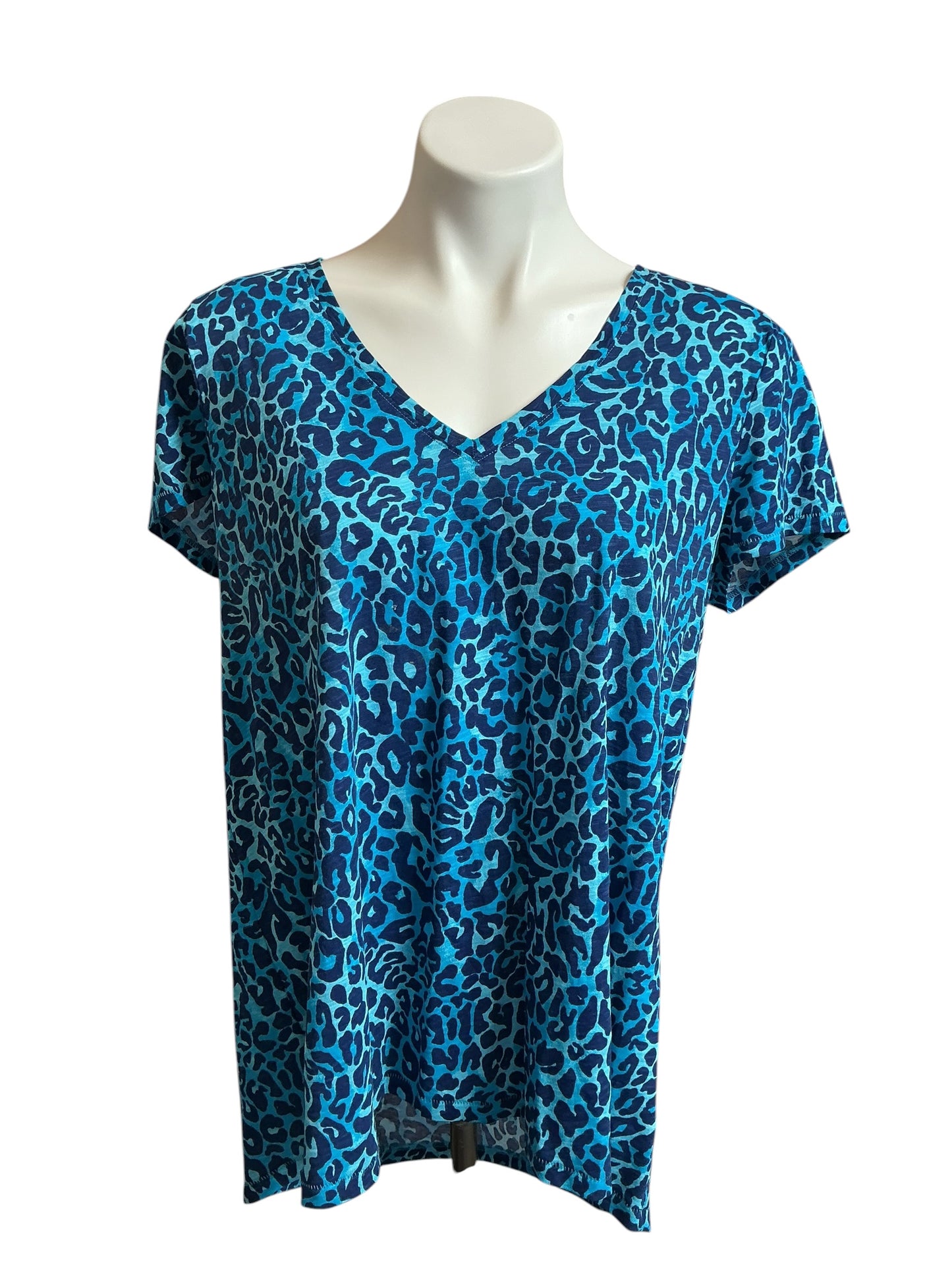 Lilly Pulitzer V-Neck Top Oyster Bay Navy My Favorite Spot - Size L