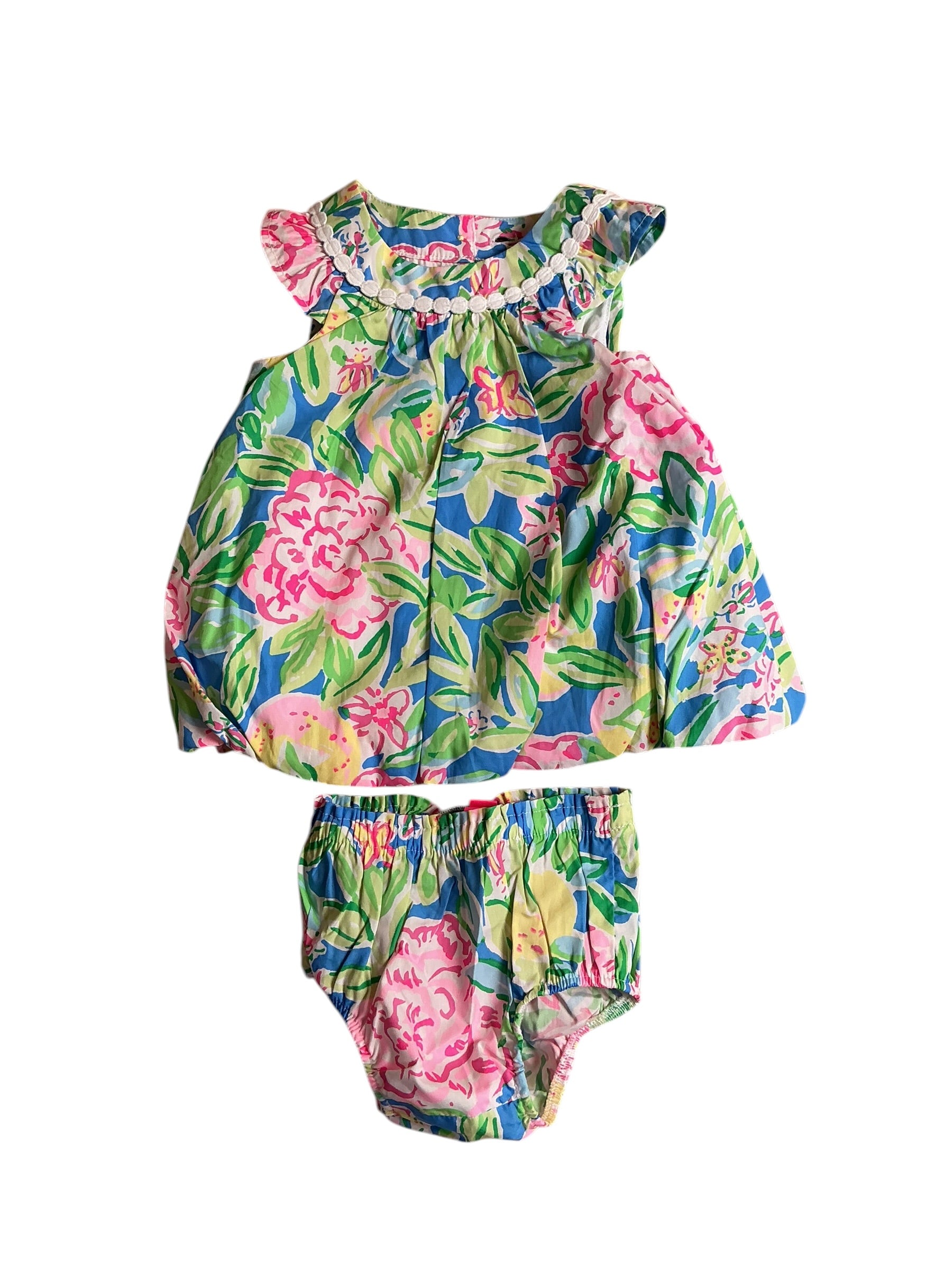 Lilly Pulitzer NWT Baby Paloma Bubble Dress Multi Grove Garden - Size 3-6 Month