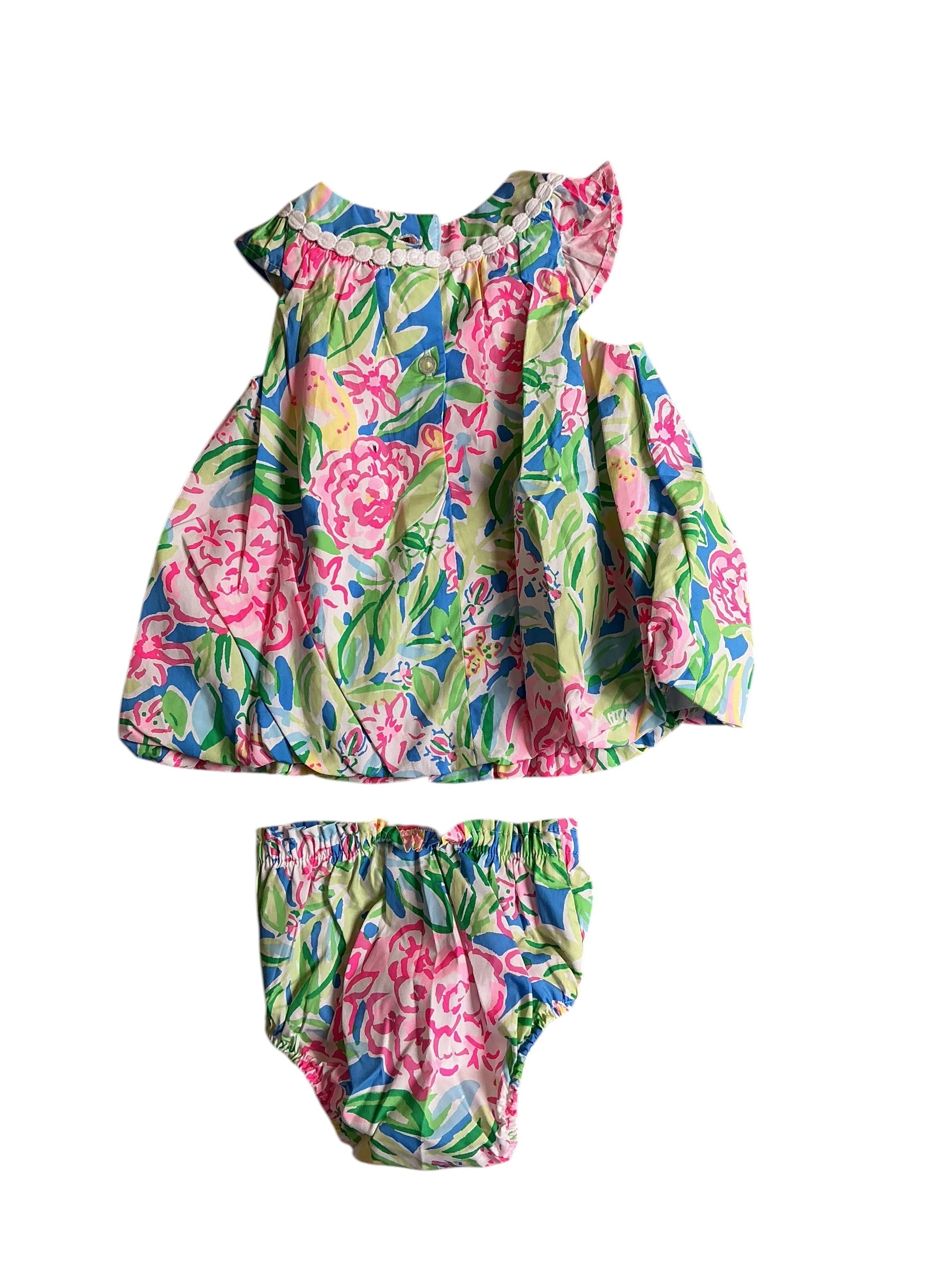 Lilly Pulitzer NWT Baby Paloma Bubble Dress Multi Grove Garden - Size 3-6 Month