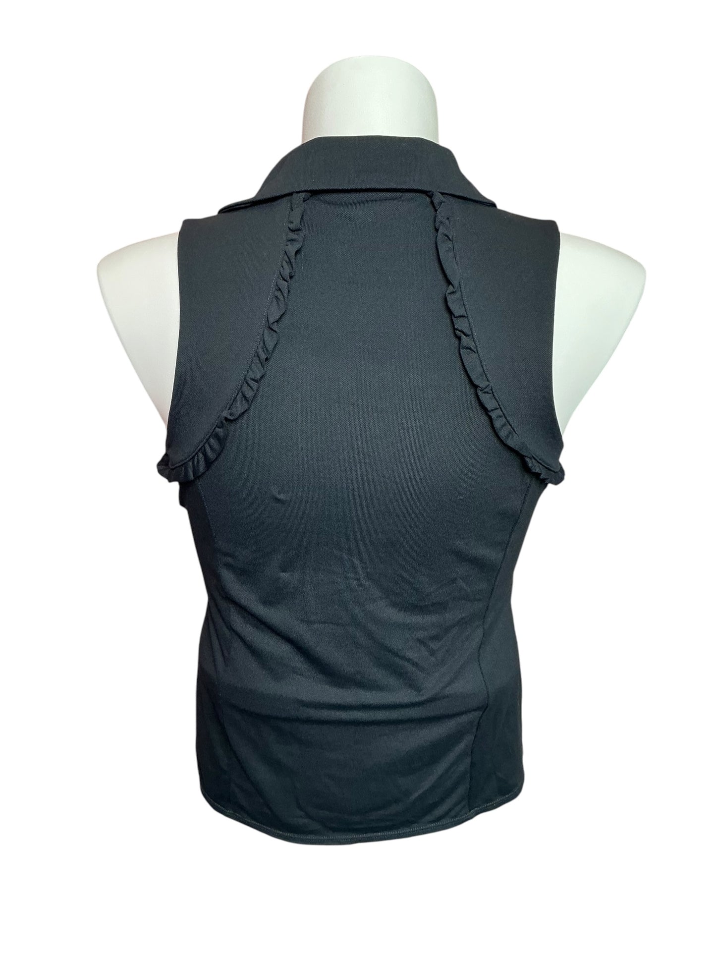 Lilly Pulitzer UPF 50+ Luxletic Martina Sleeveless Polo Top Black Size L