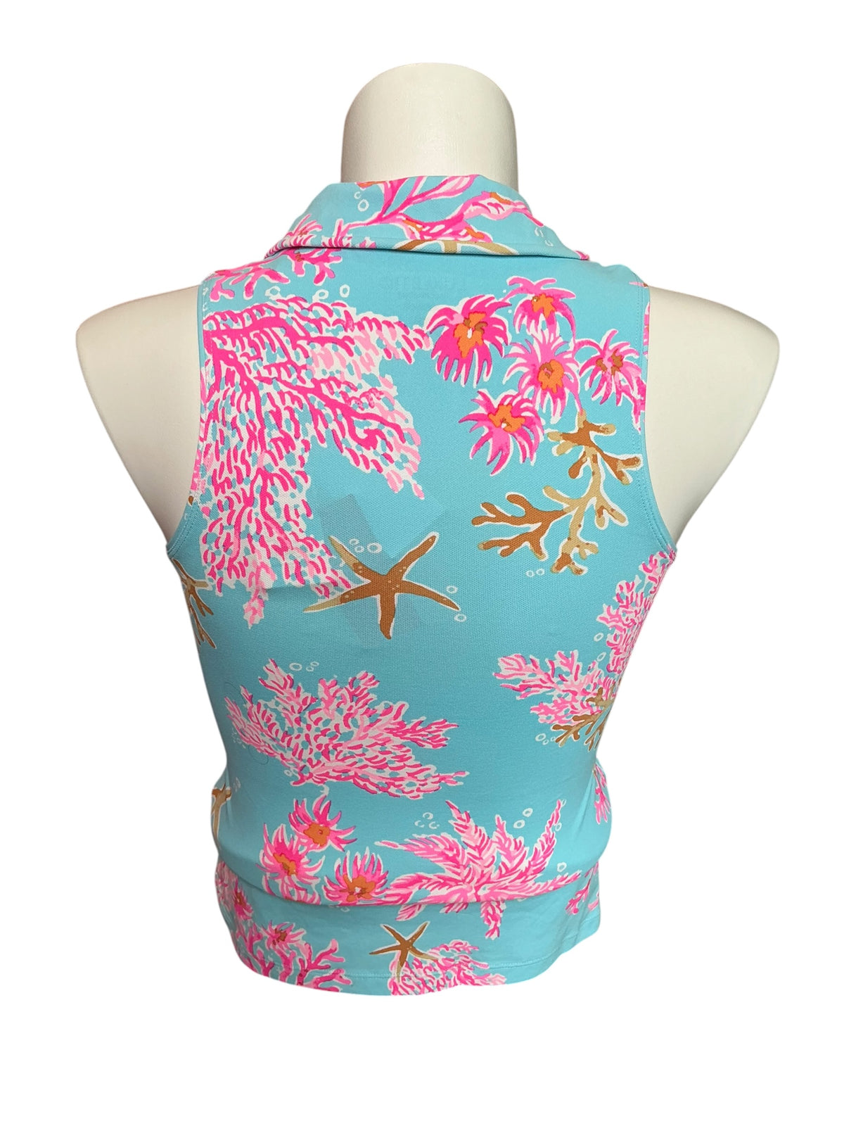 Lilly Pulitzer NWT Alister Polo UPF50+ Multi Royal Coral - Size S