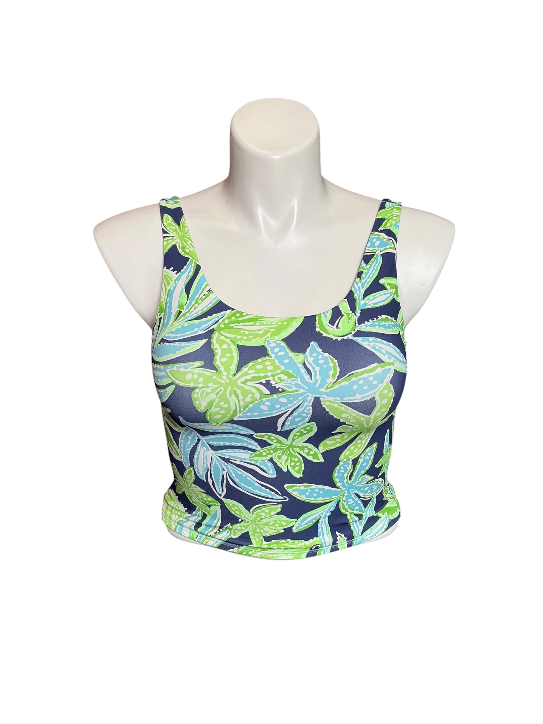 Lilly Pulitzer Ari Reversible Active Top Tropical Tango NWT Size S
