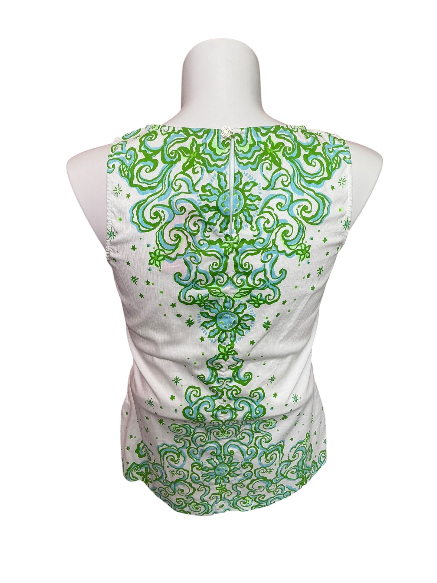 Lilly Pulitzer Palmita Tunic Resort White Sol Mates Size M