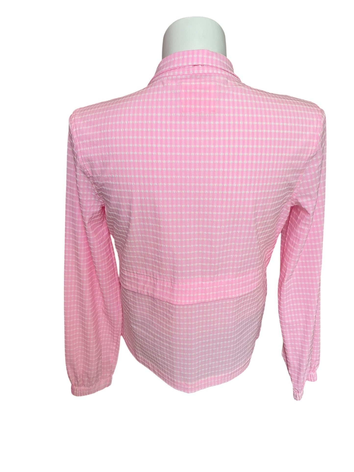 Lilly Pulitzer Luxeletic Cocos Jacket UPF50+ Performance Gingham Size M
