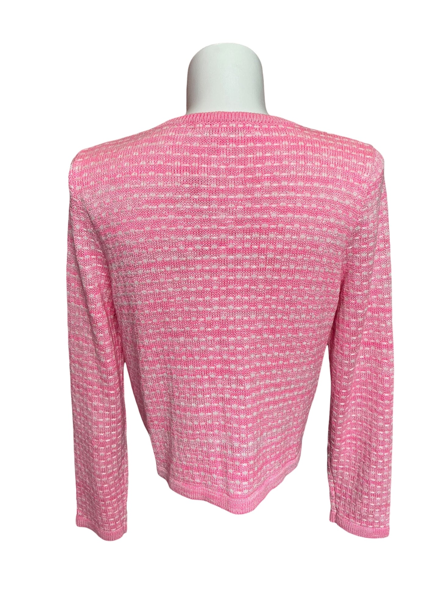 Lilly Pulitzer Kienna Cardigan Aura Pink Metallic Size XL