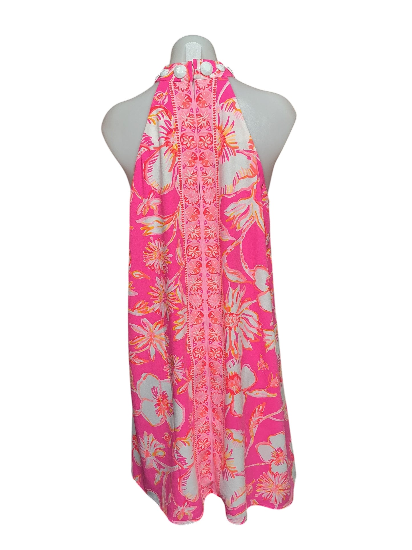 Lilly Pulitzer Alli Dress - Prosecco Pink Beachy Bloom Engineered Woven Dress - Size M