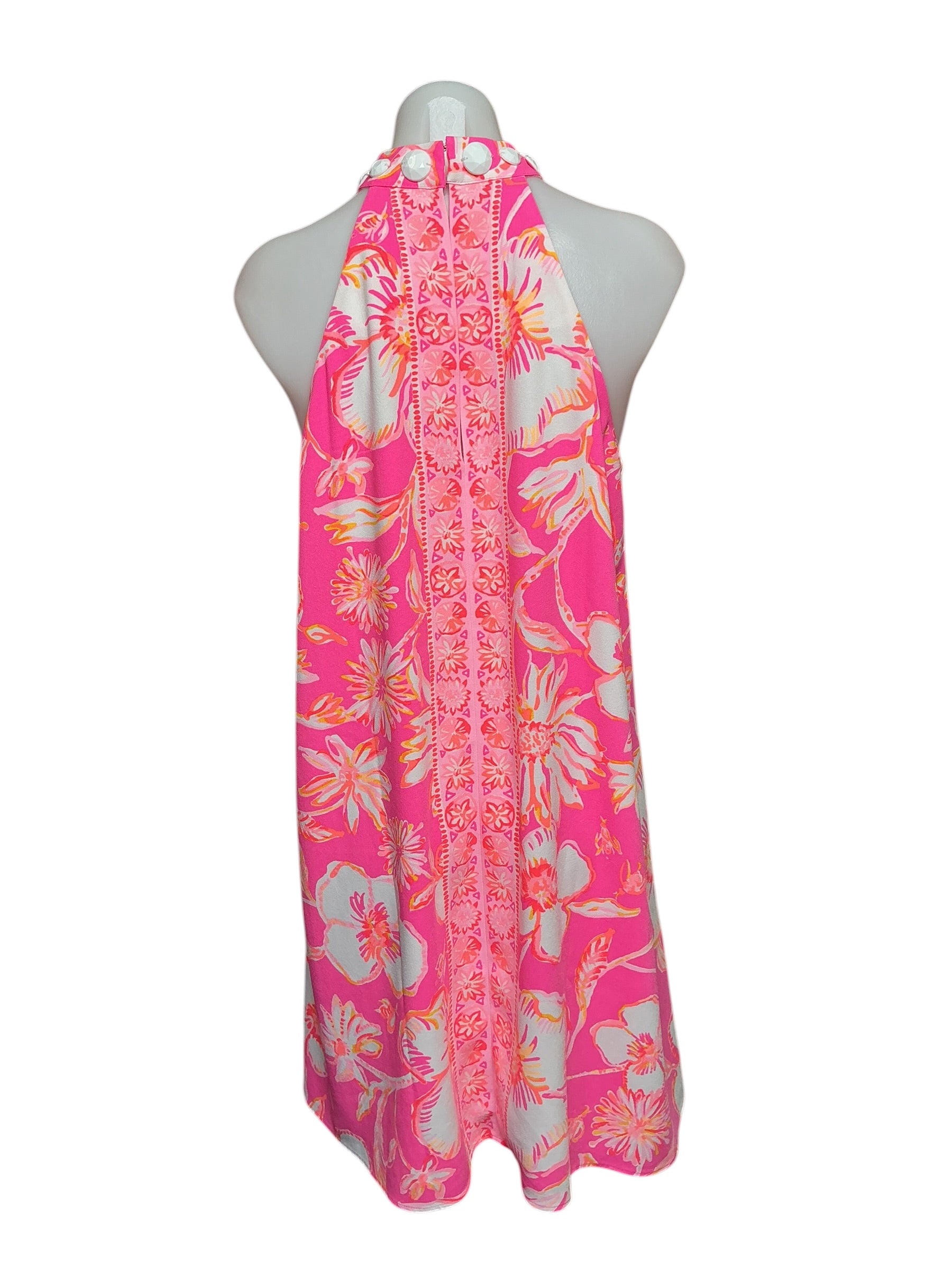 Lilly Pulitzer Alli Dress - Prosecco Pink Beachy Bloom Engineered Woven Dress - Size M