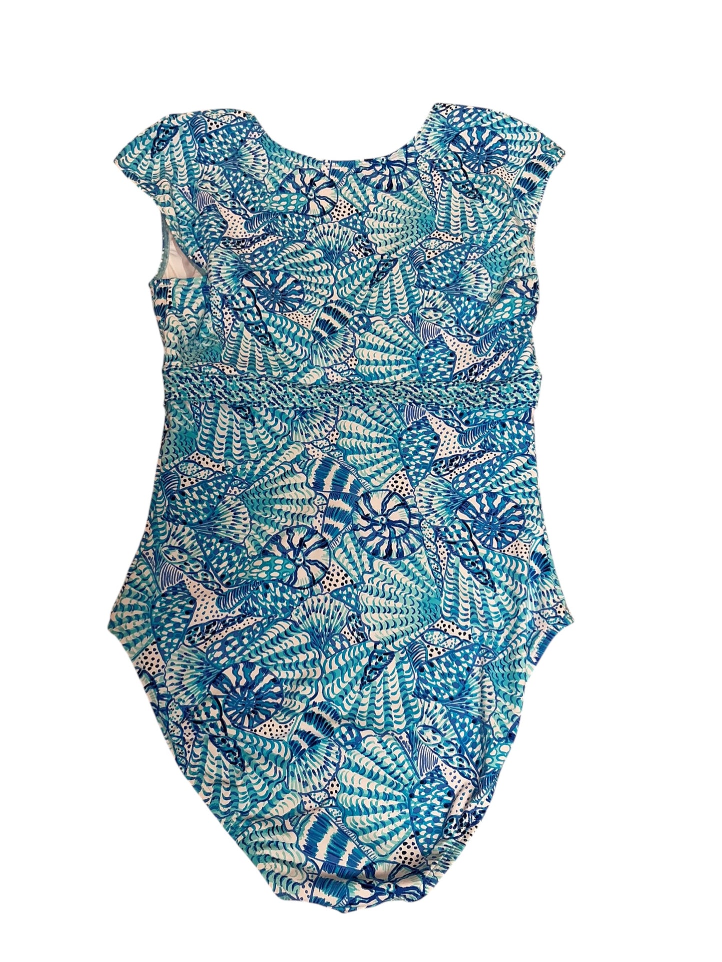 Lilly Pulitzer Imogen One Piece Swimsuit Amalfi Bur Seashore Size 12