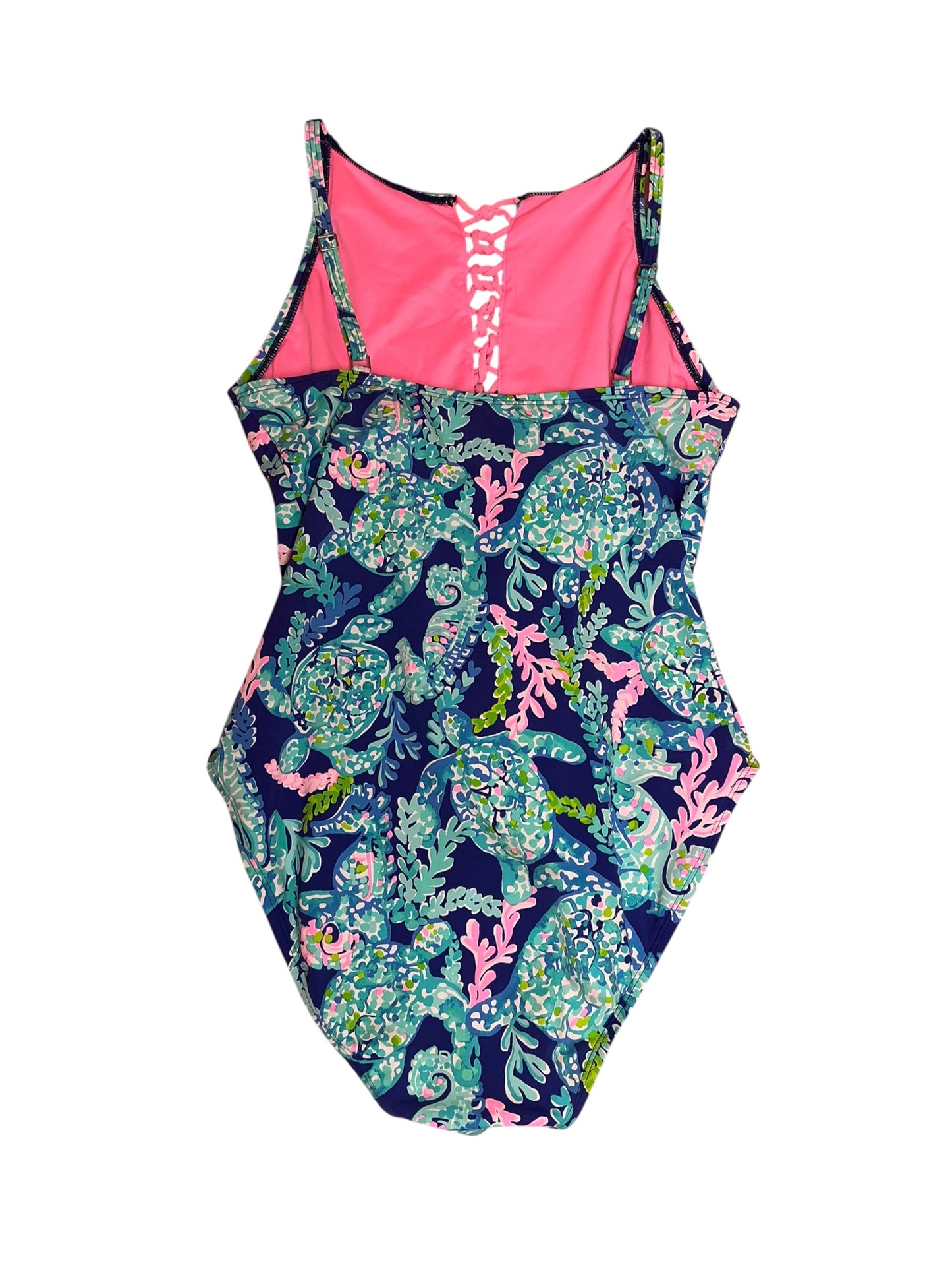 Lilly Pulitzer Mealy One Piece Swimsuit Turtle Villa Size 12