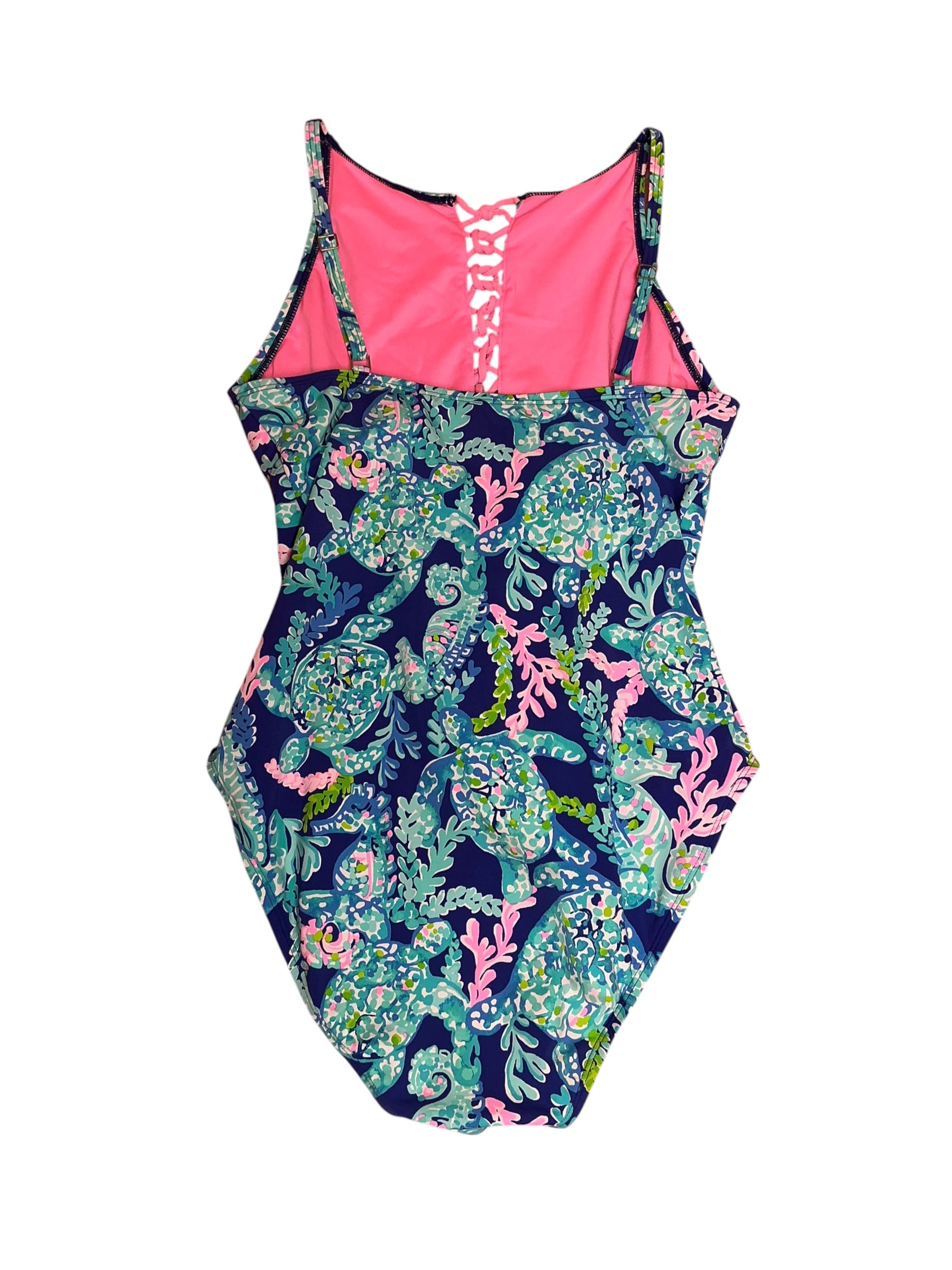 Lilly Pulitzer Mealy One Piece Swimsuit Turtle Villa Size 12