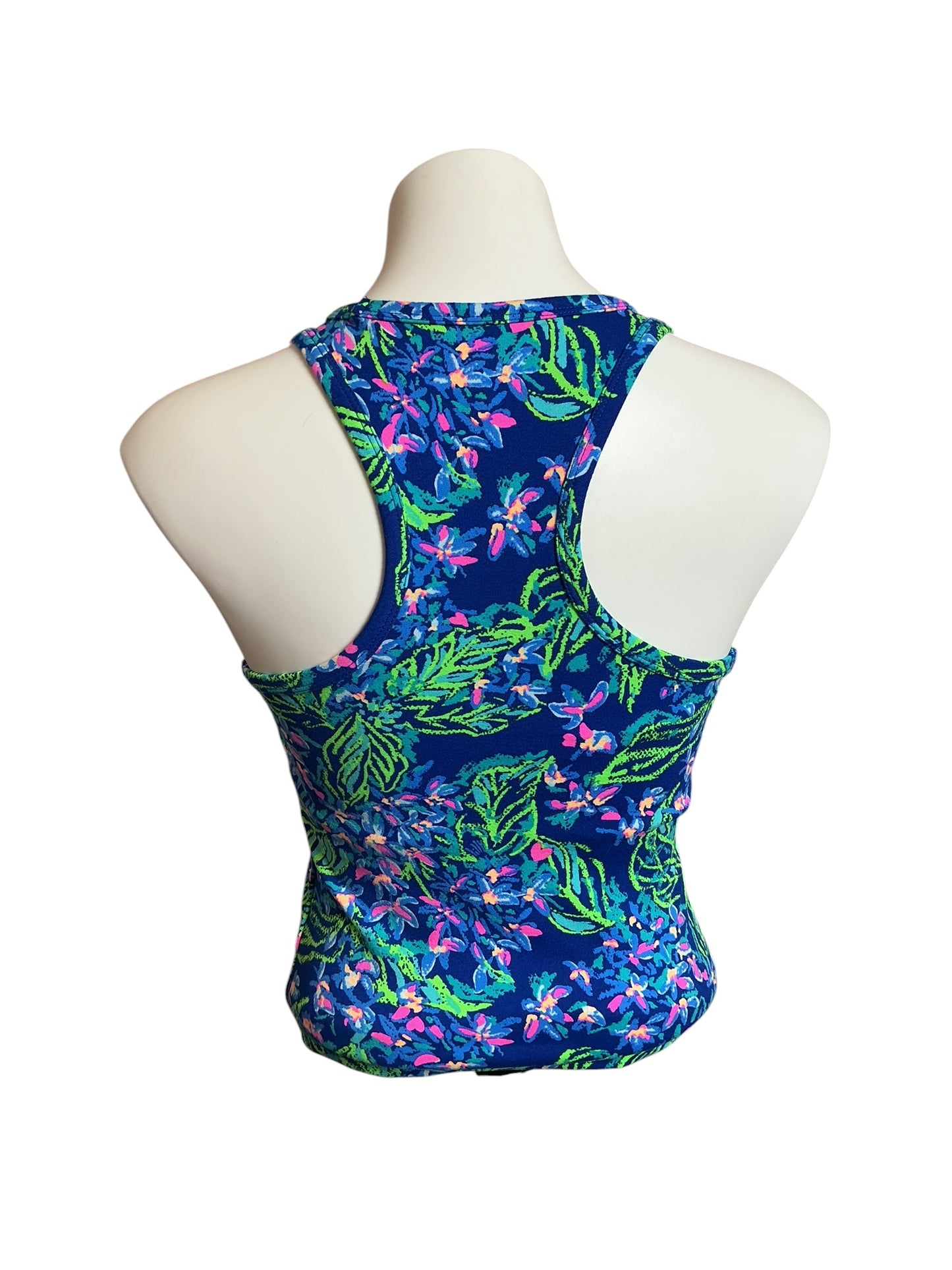 Lilly Pulitzer Vanti Bra Tank UPF 50+ Eclipse Blue Serenade In The Shade - Size S