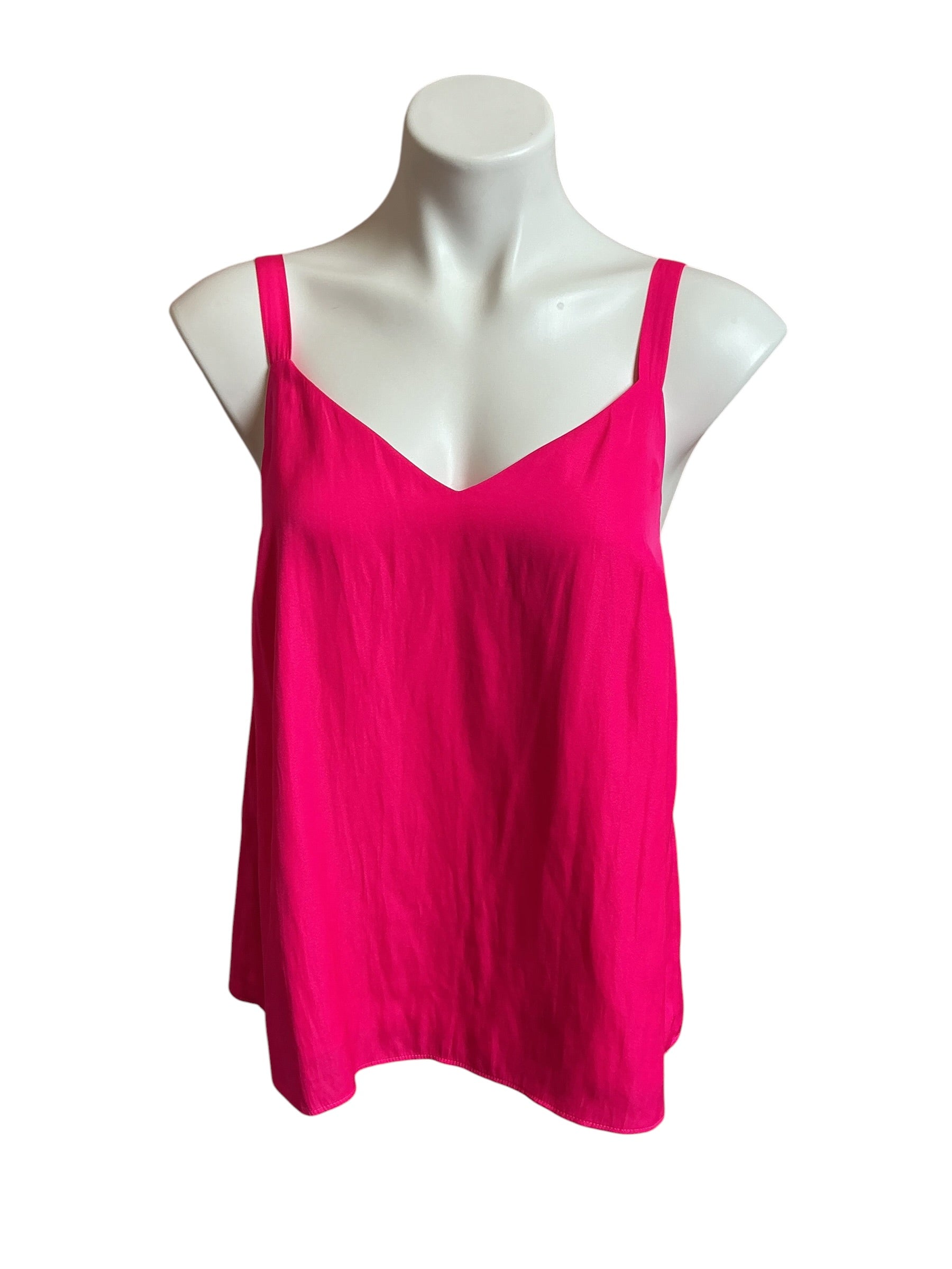 Lilly Pulitzer Nadia Satin Cami Top Pink Palms - Size 4