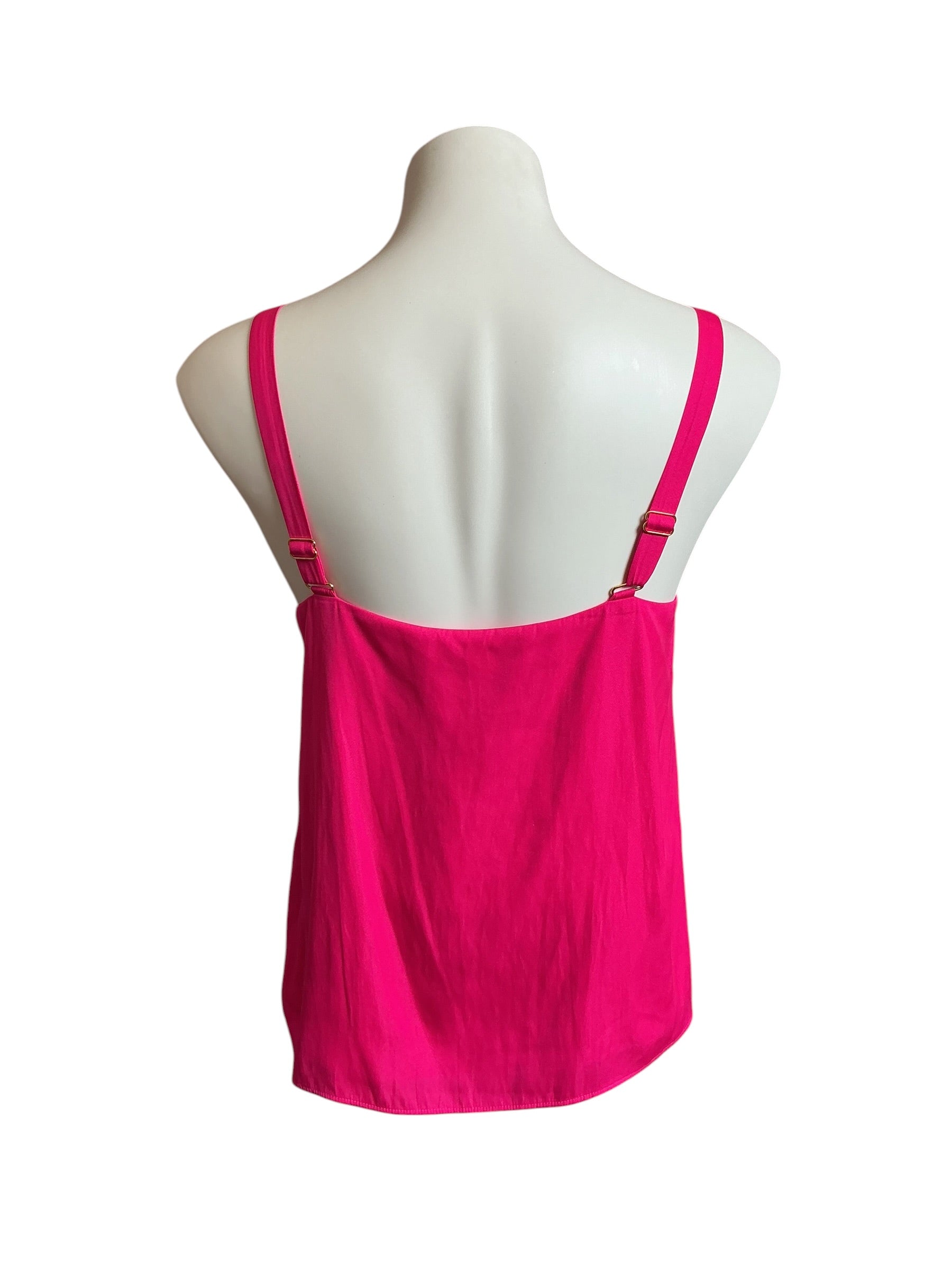 Lilly Pulitzer Nadia Satin Cami Top Pink Palms - Size 4
