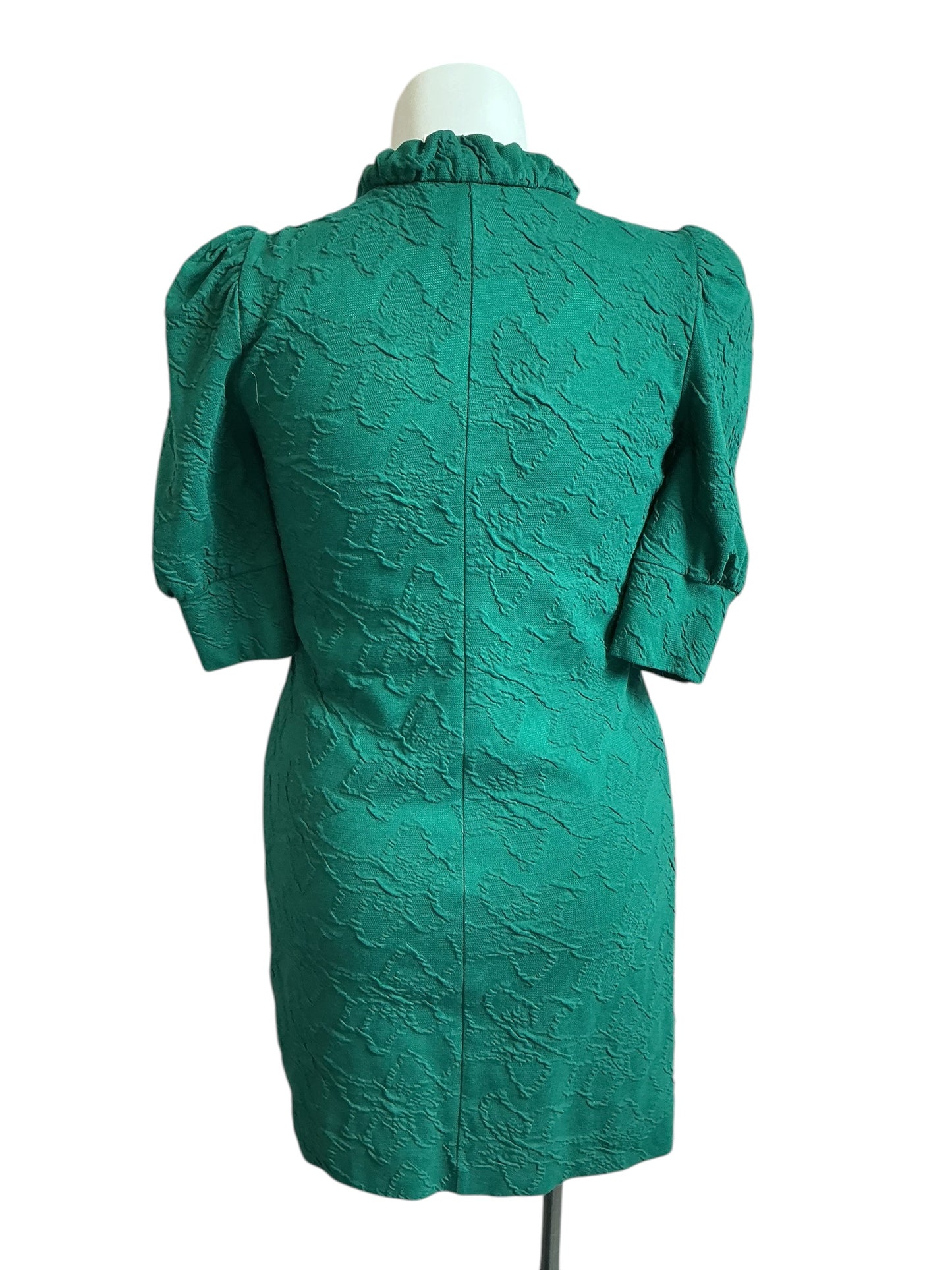 Lilly Pulitzer Elsey Floral Evergreen Jacquard Puff Sleeve Dress - Size L