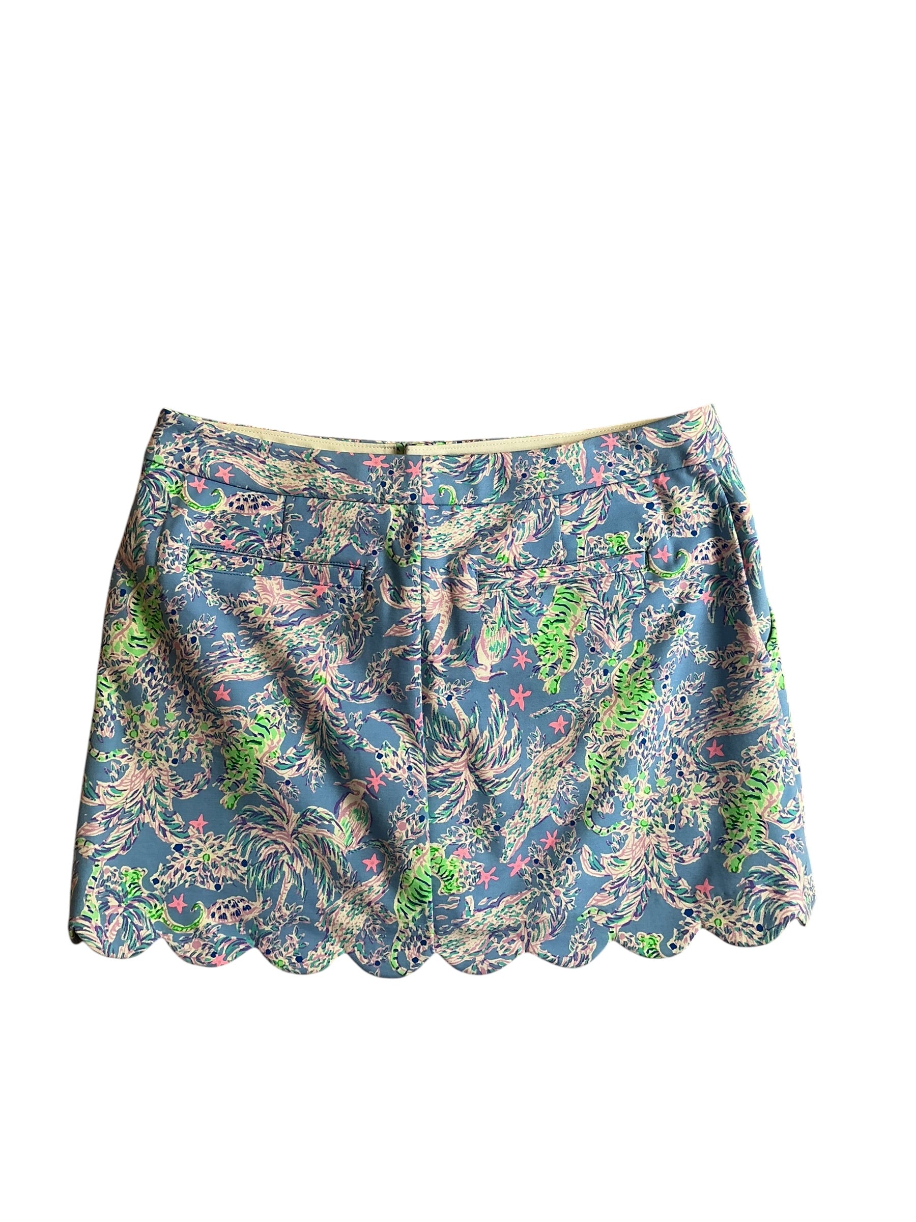 Lilly Pulitzer Colette Scallop Hem Skort Tigers Lair - Size 8