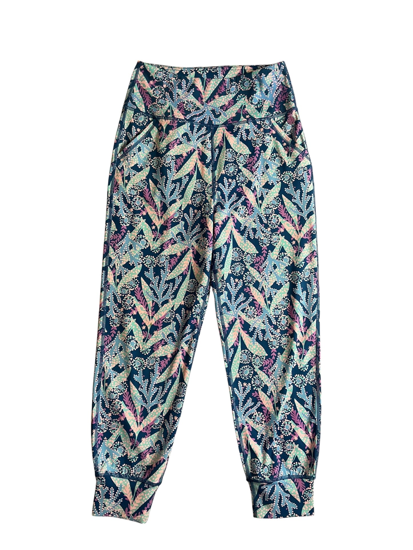 Lilly Pulitzer Island High Rise Crop Jogger Barton Blue Stargazing  - Size S