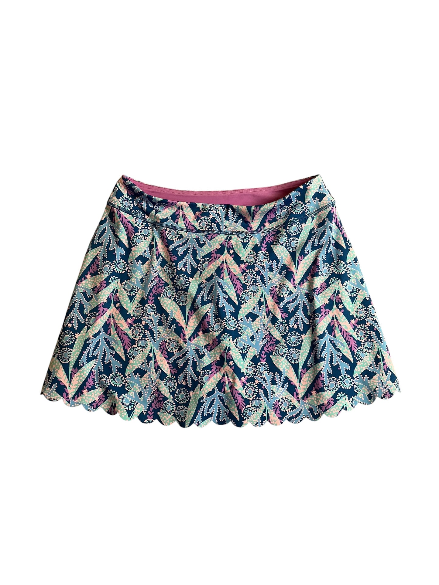 Lilly Pulitzer Luxletic Aila Skort Barton Blue Star Gazing - Size L
