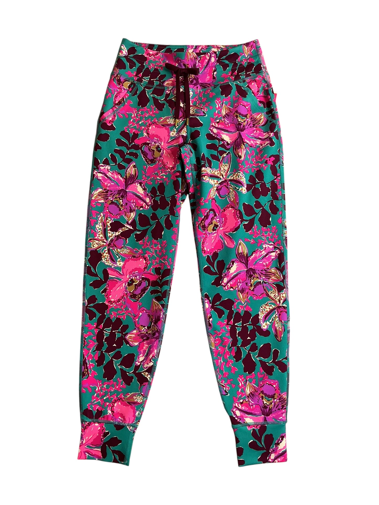 Lilly Pulitzer NWT Island Mid Rise Jogger Blue Rhapsody Orchid You Not - Size S