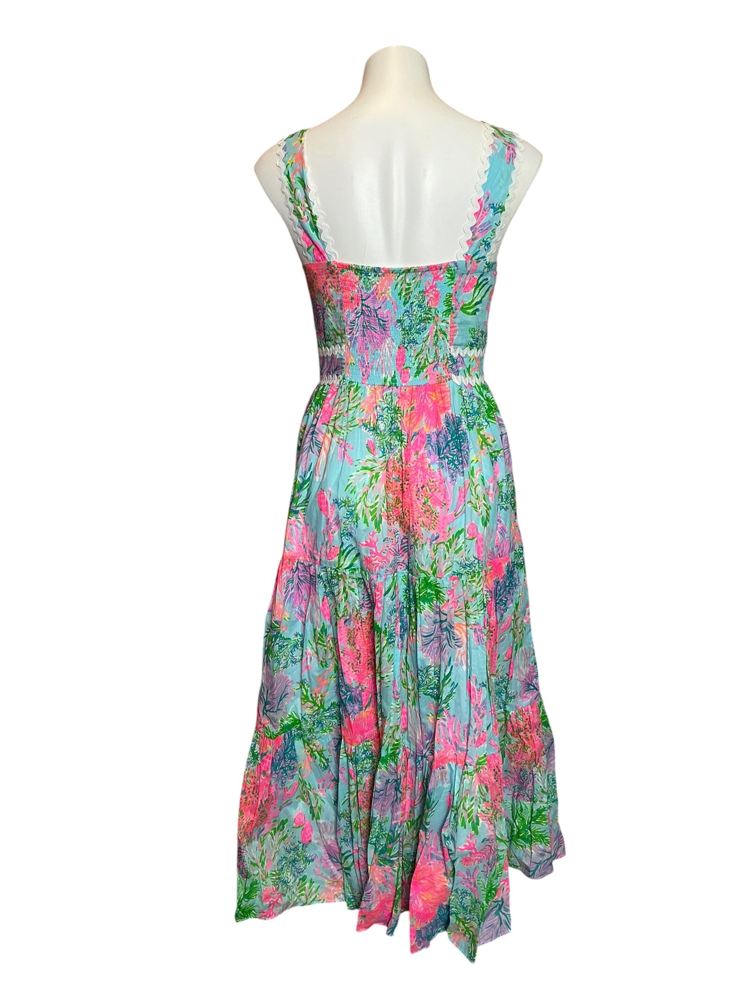 Lilly Pulitzer Pollie Mildi Dress Cay To My Heart Size S