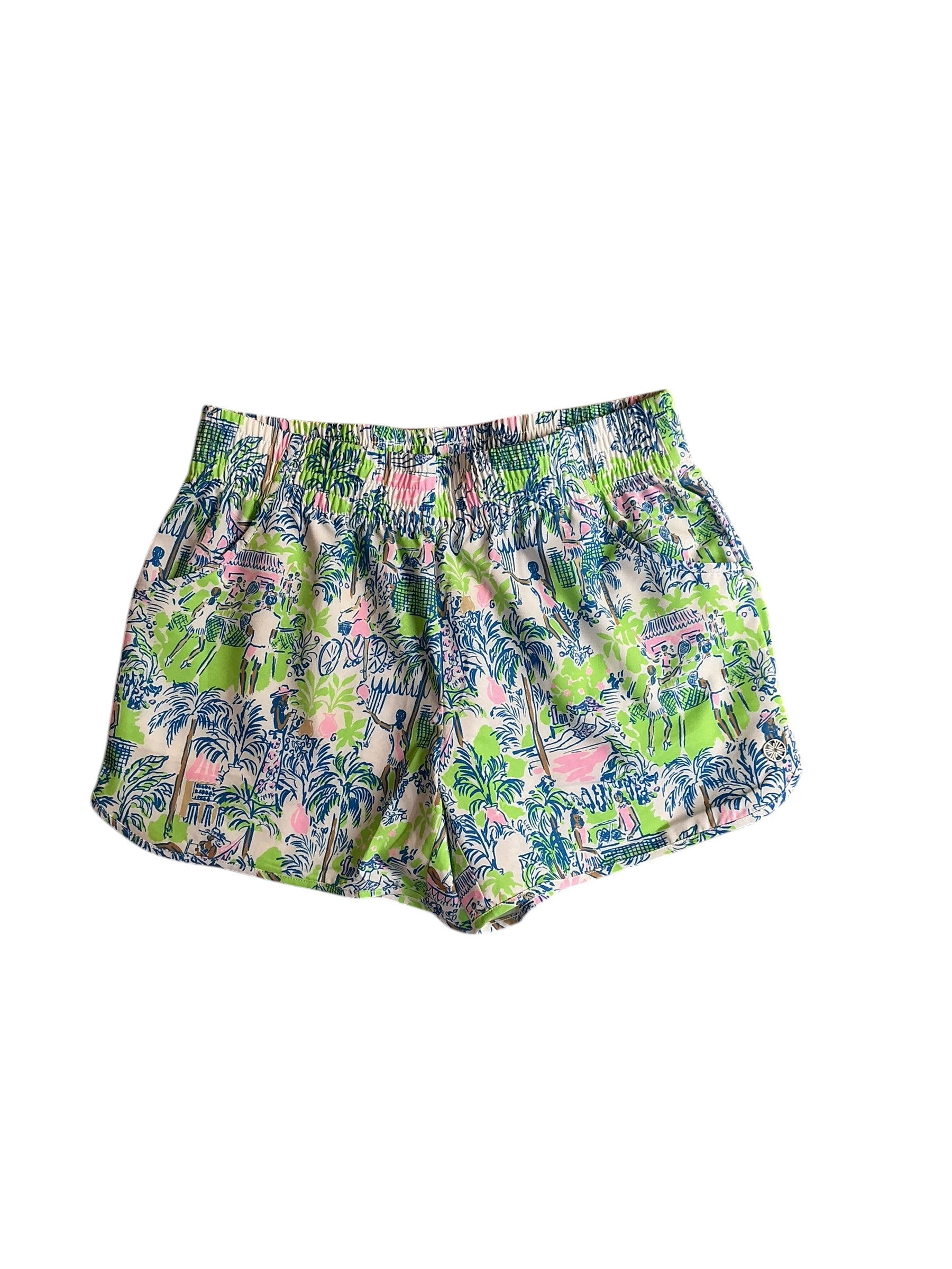 Lilly Pulitzer NWT Backcourt Short UPF 50+ Orb Green Serving It Up - Size XS