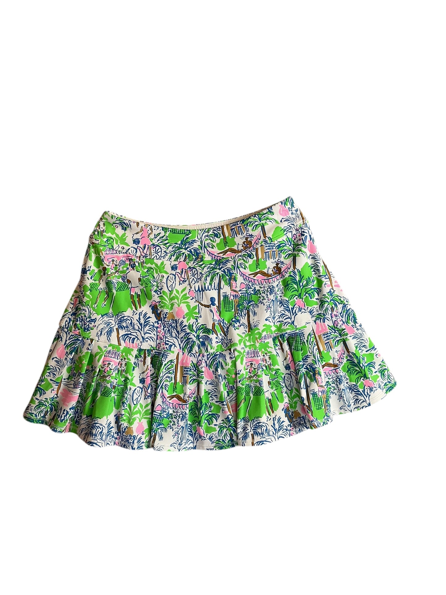Lilly Pulitzer NWT Taye Skort UPF 50+ Orb Green Serving It Up - Size XXS