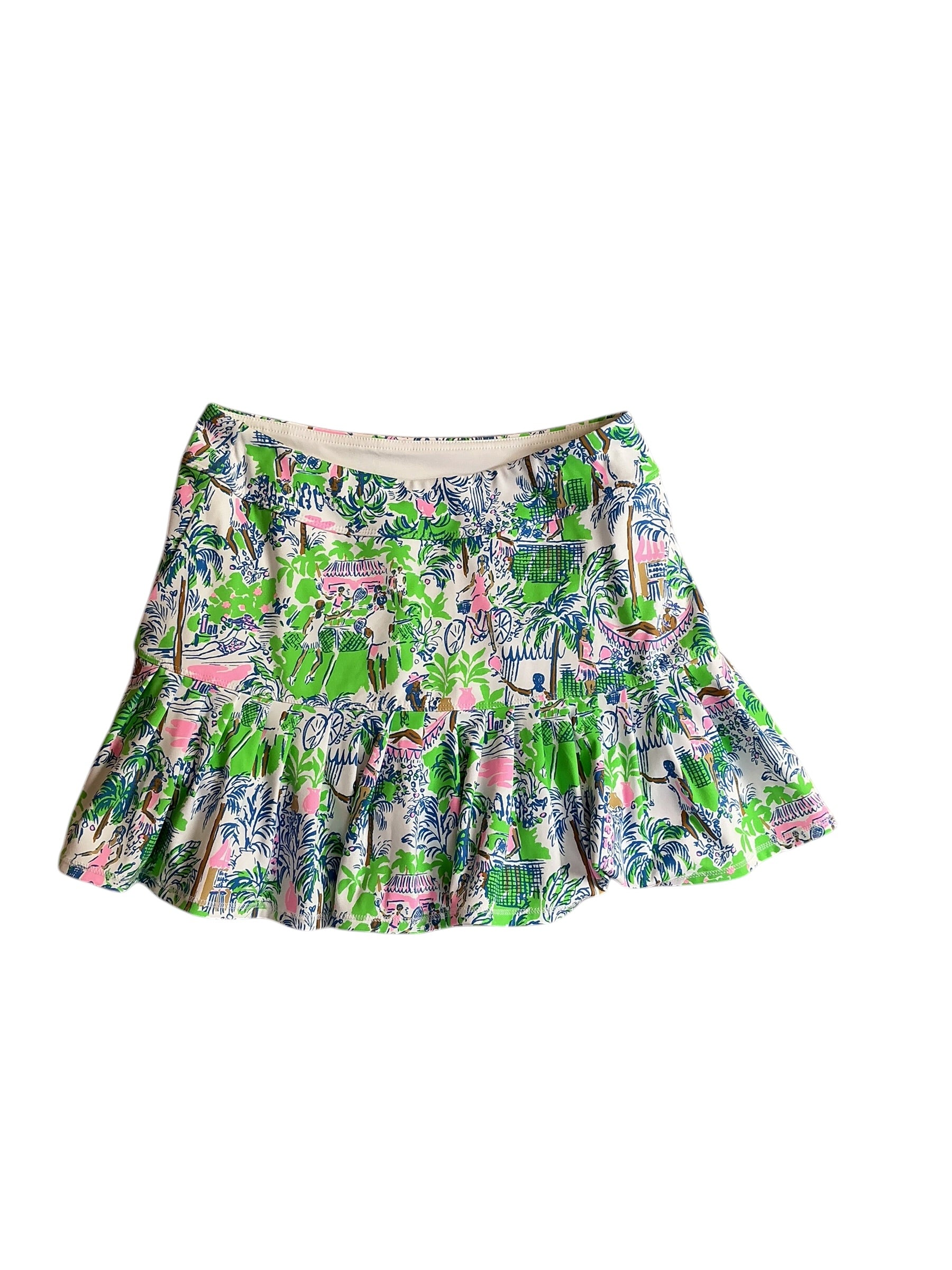 Lilly Pulitzer NWT Taye Skort UPF 50+ Orb Green Serving It Up - Size XS