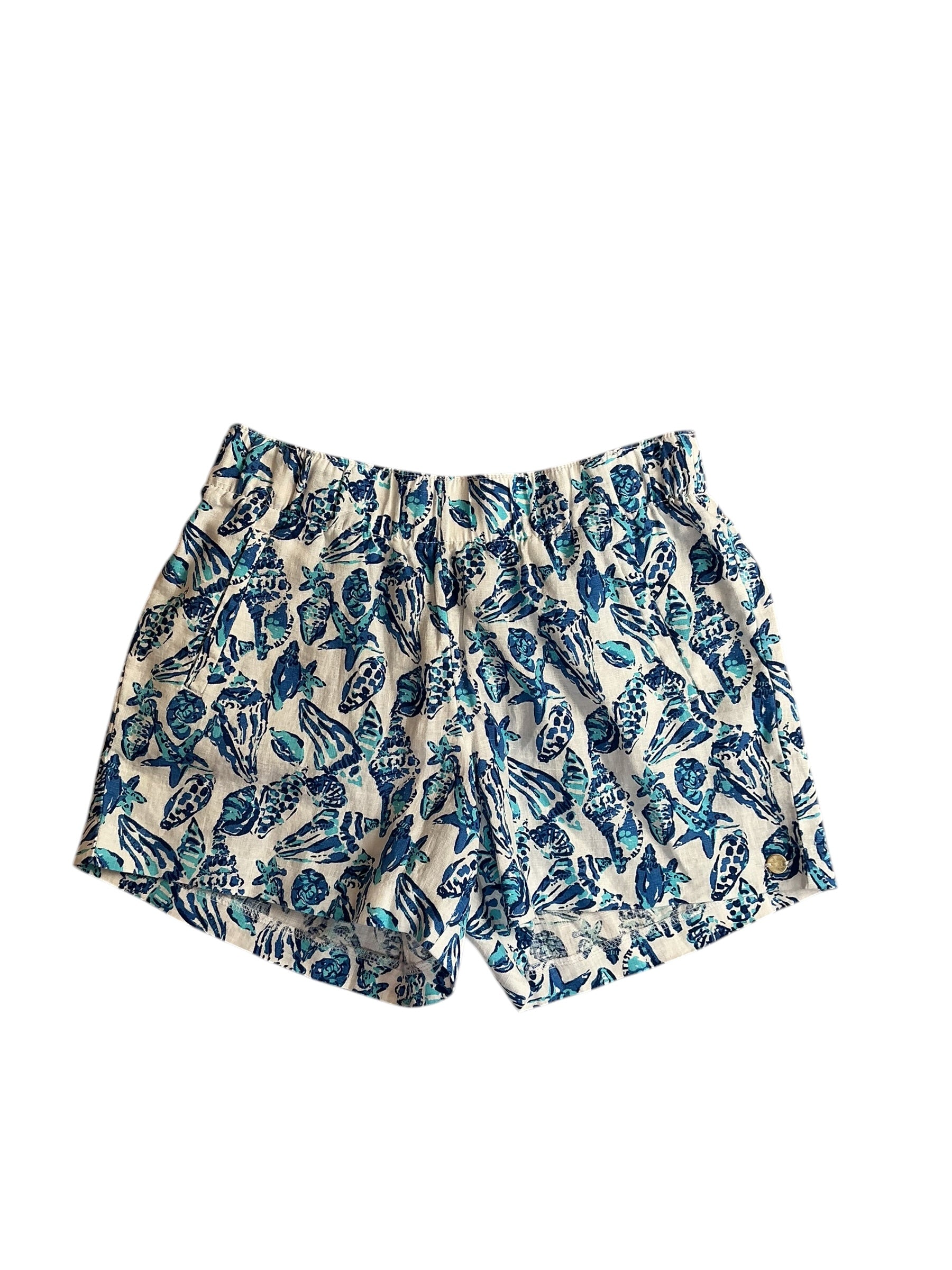 Lilly Pulitzer NWT Lilo Linen Short Resort White Shell Collector - Size XS