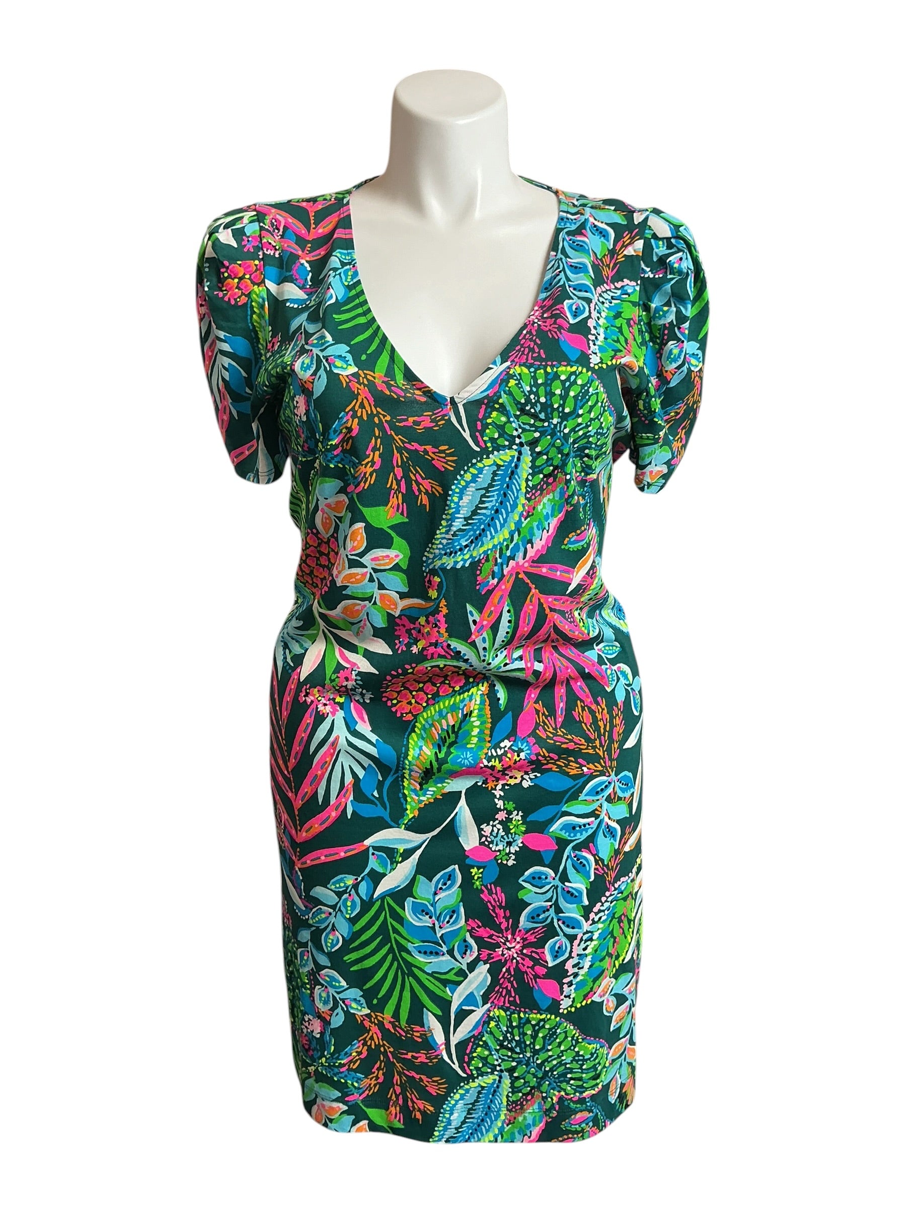 Lilly Pulitzer NWT Aleece Short Sleeve Dress Multi Sunshine Jungle - Size XL