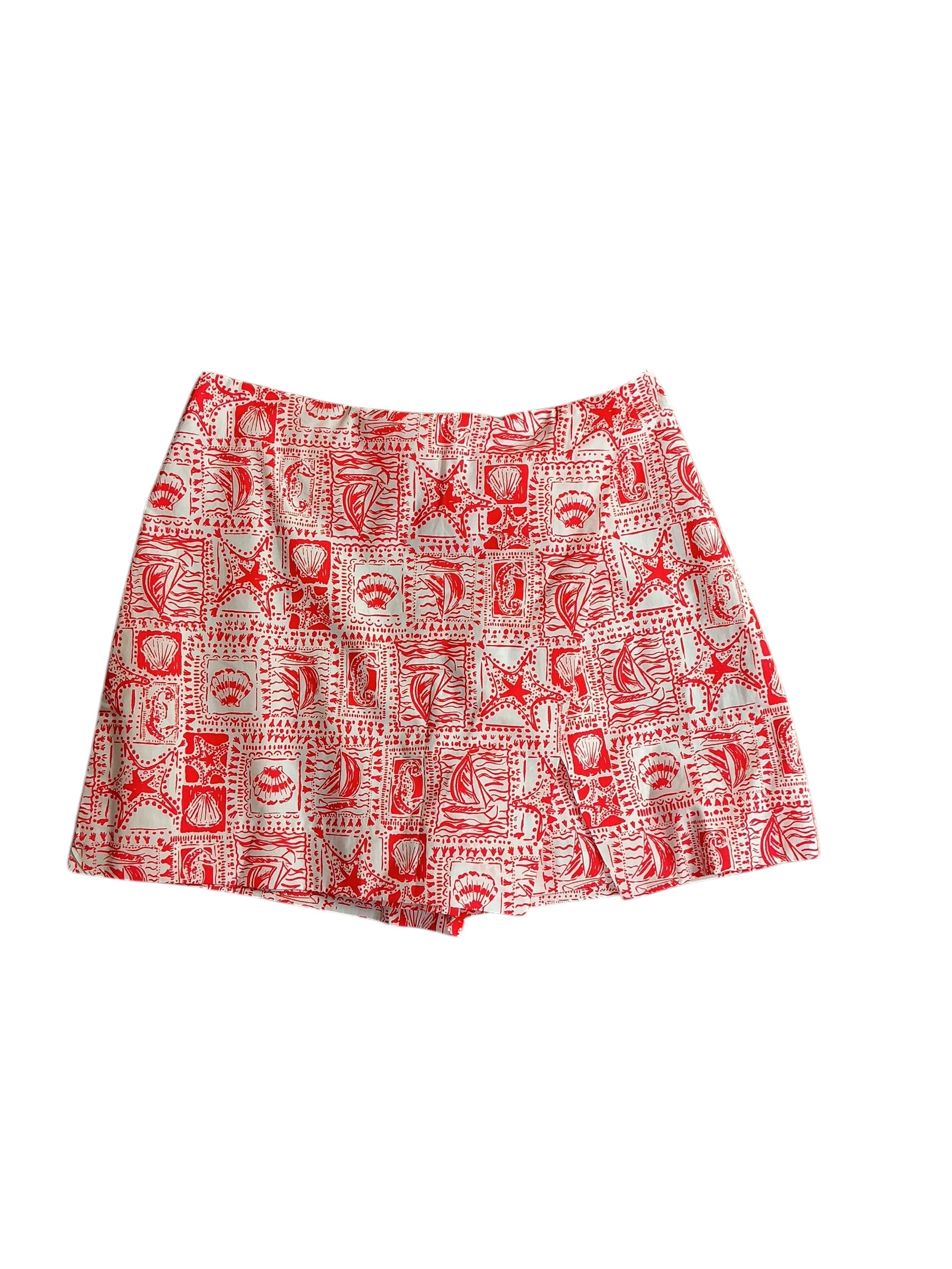 Lilly Pulitzer NWT Alicent Mini Skort Mizner Red Seaside Harbour - Size 2