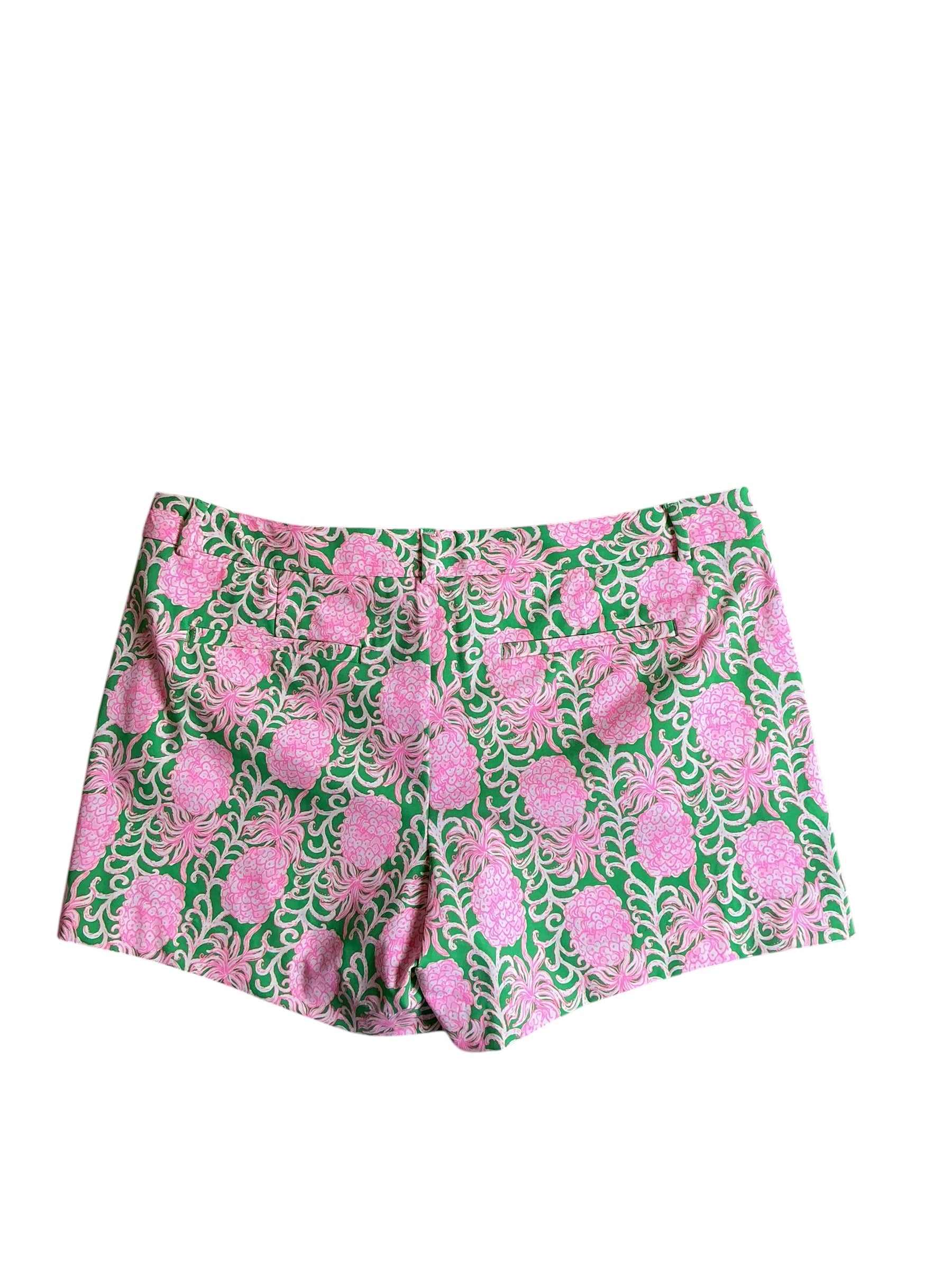 Lilly Pulitzer NWT Callahan Knit Short Fauna Green Party Like A Pineapple - Size 14