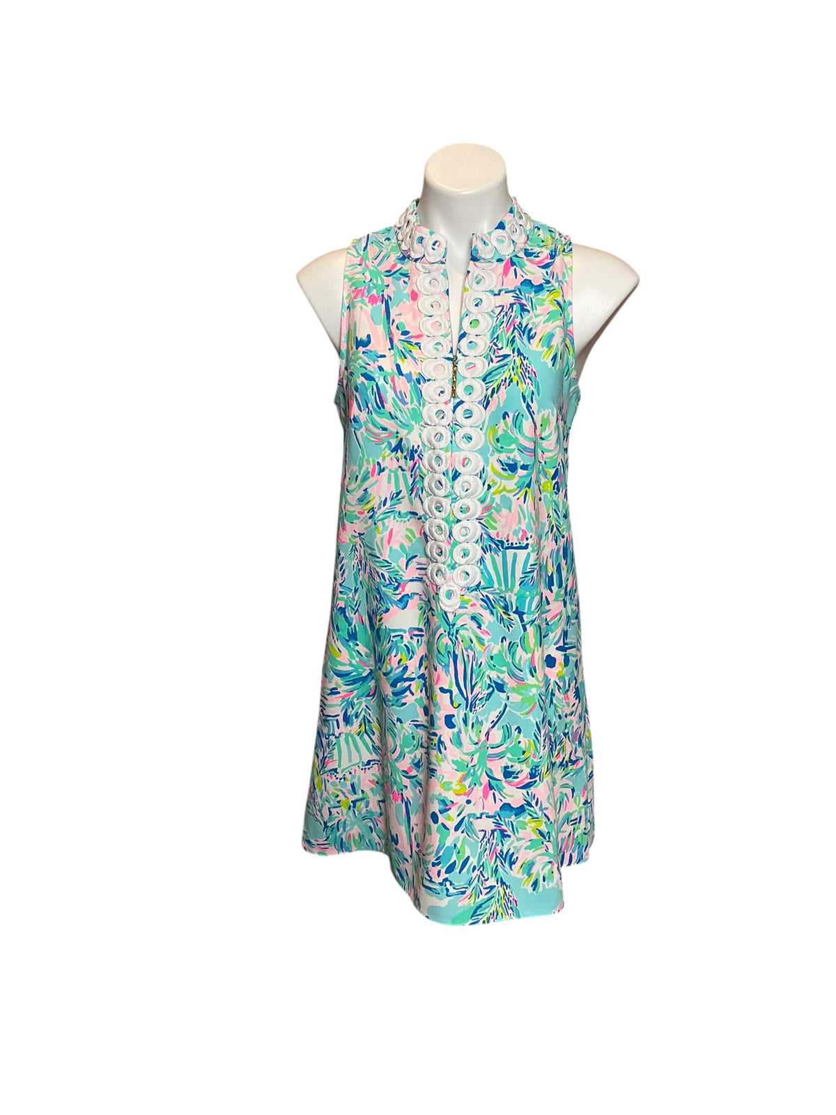 Lilly Pulitzer Jane Shift Dress Aqua La Vista - Size 4
