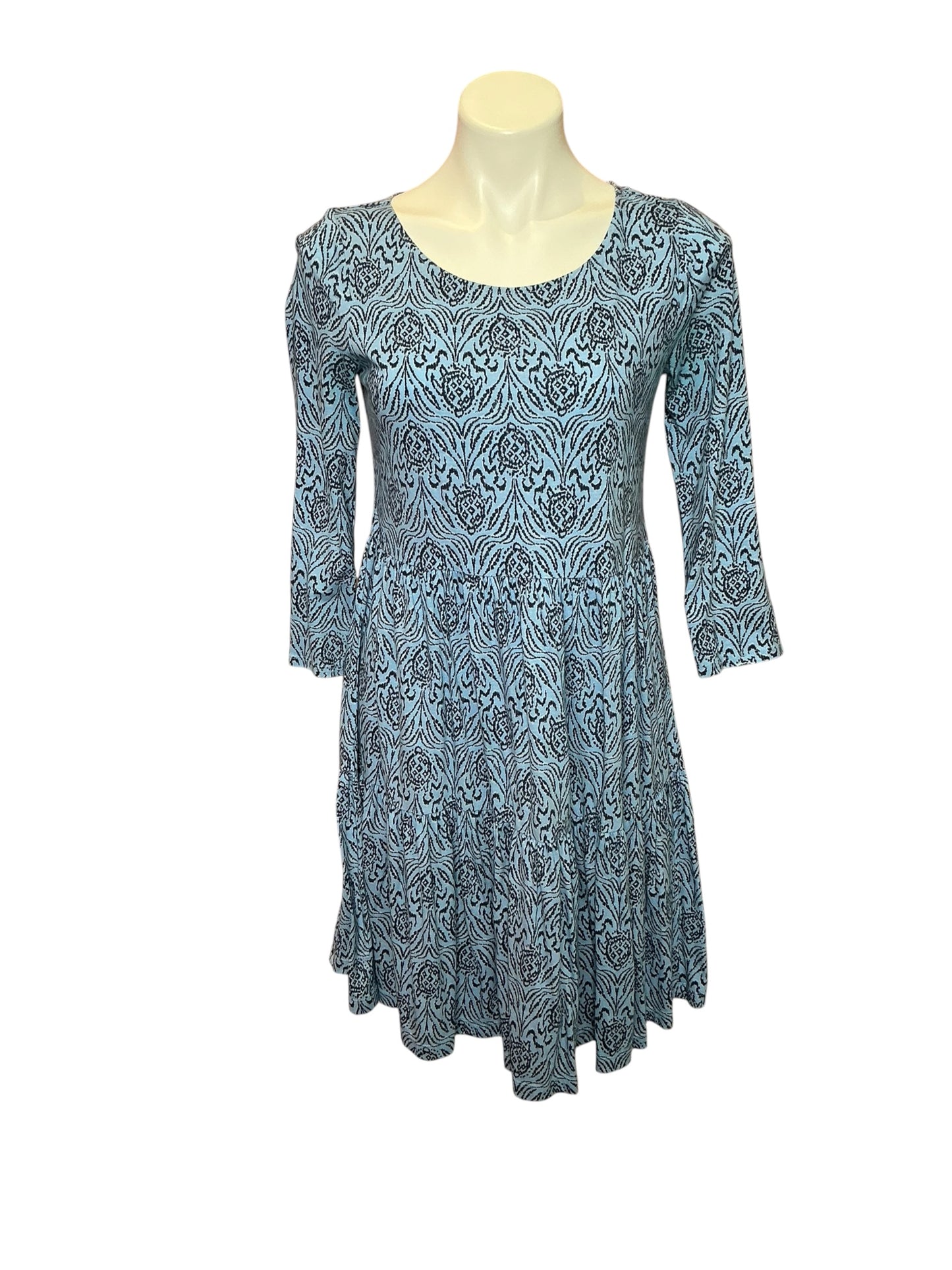 Lilly Pulitzer Geanna Swing Dress Bon Bon Blue Go Your Own Wave Size Small