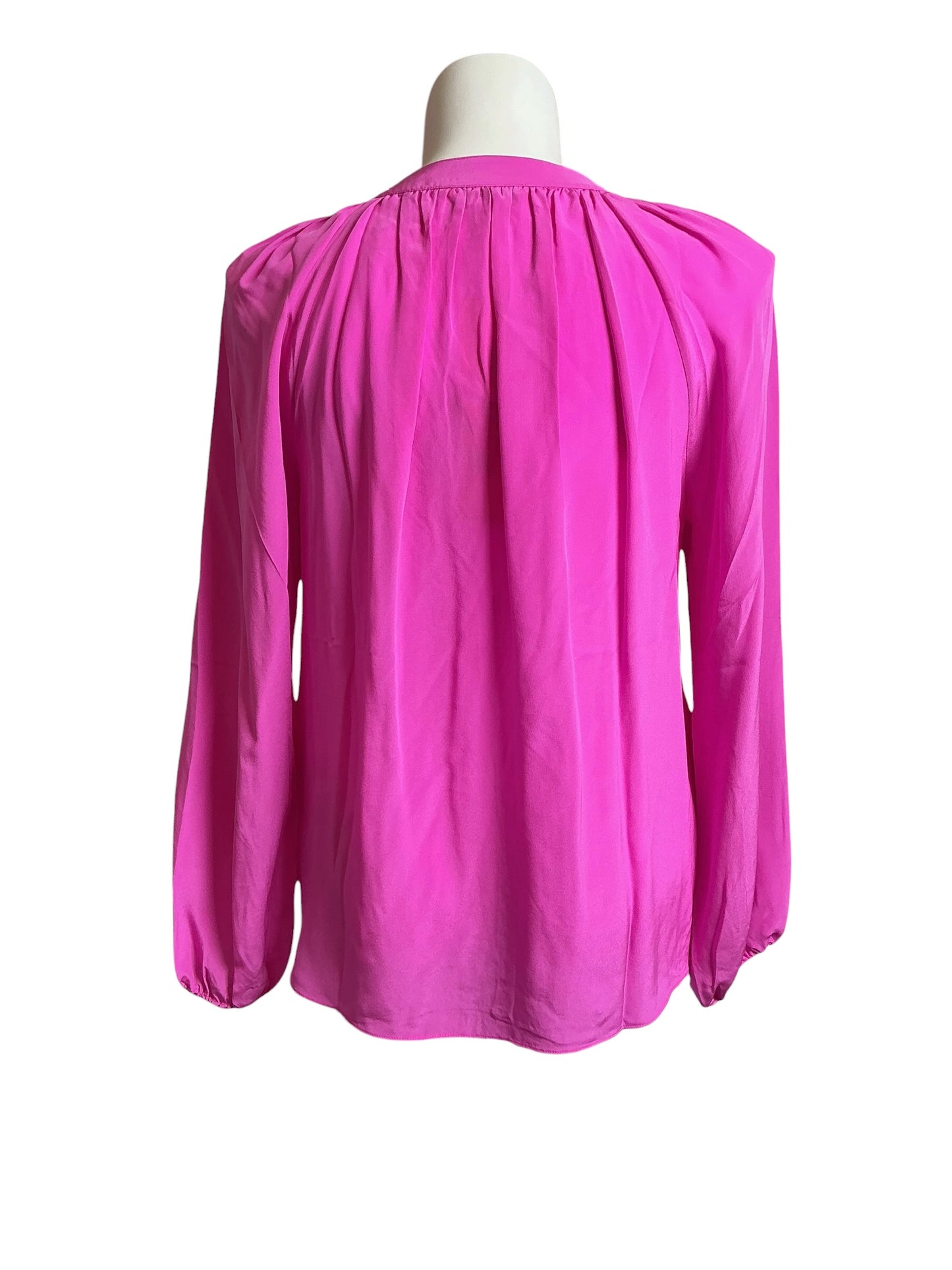 Lilly Pulitzer NWT Saige Long Sleeve Silk Top Orchid Oasis - Size XL