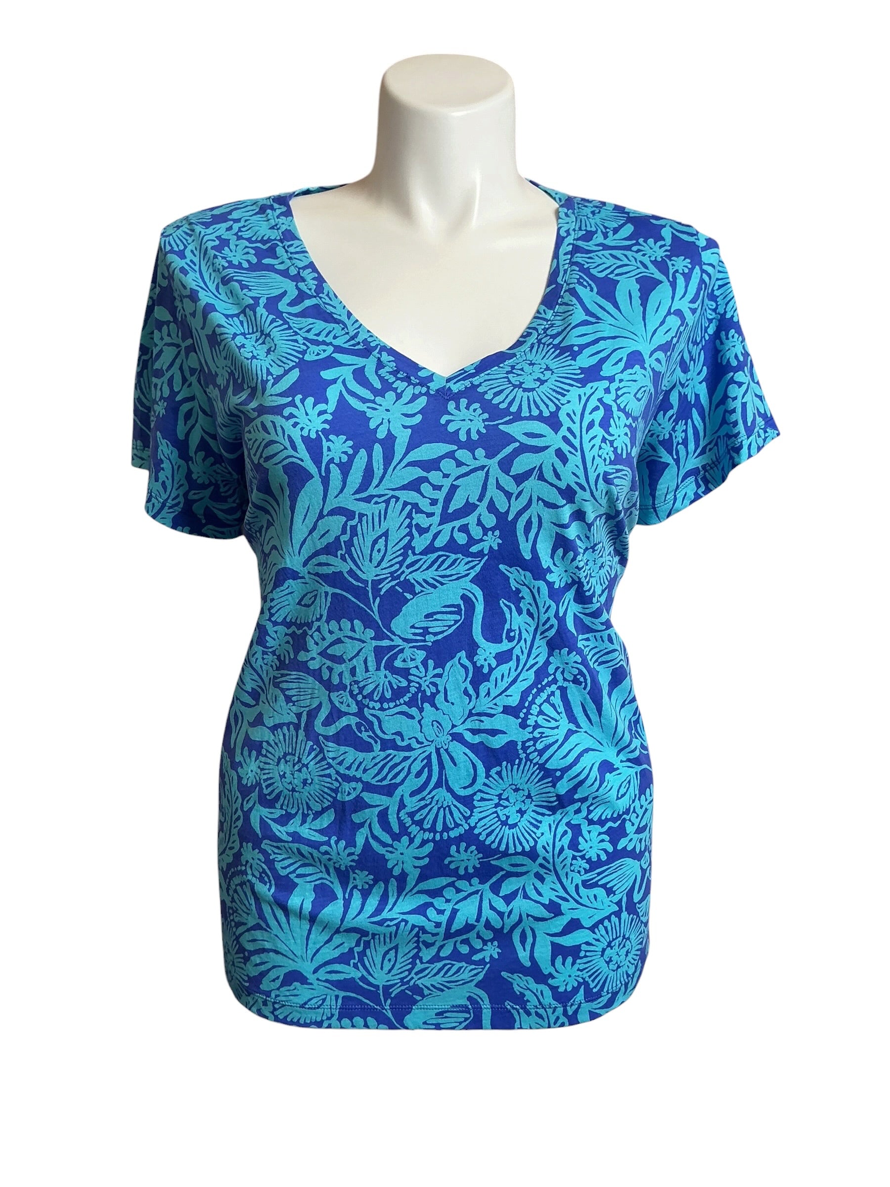 Lilly Pulitzer Top Martinique Blue Jungle Oasis - Size XXL