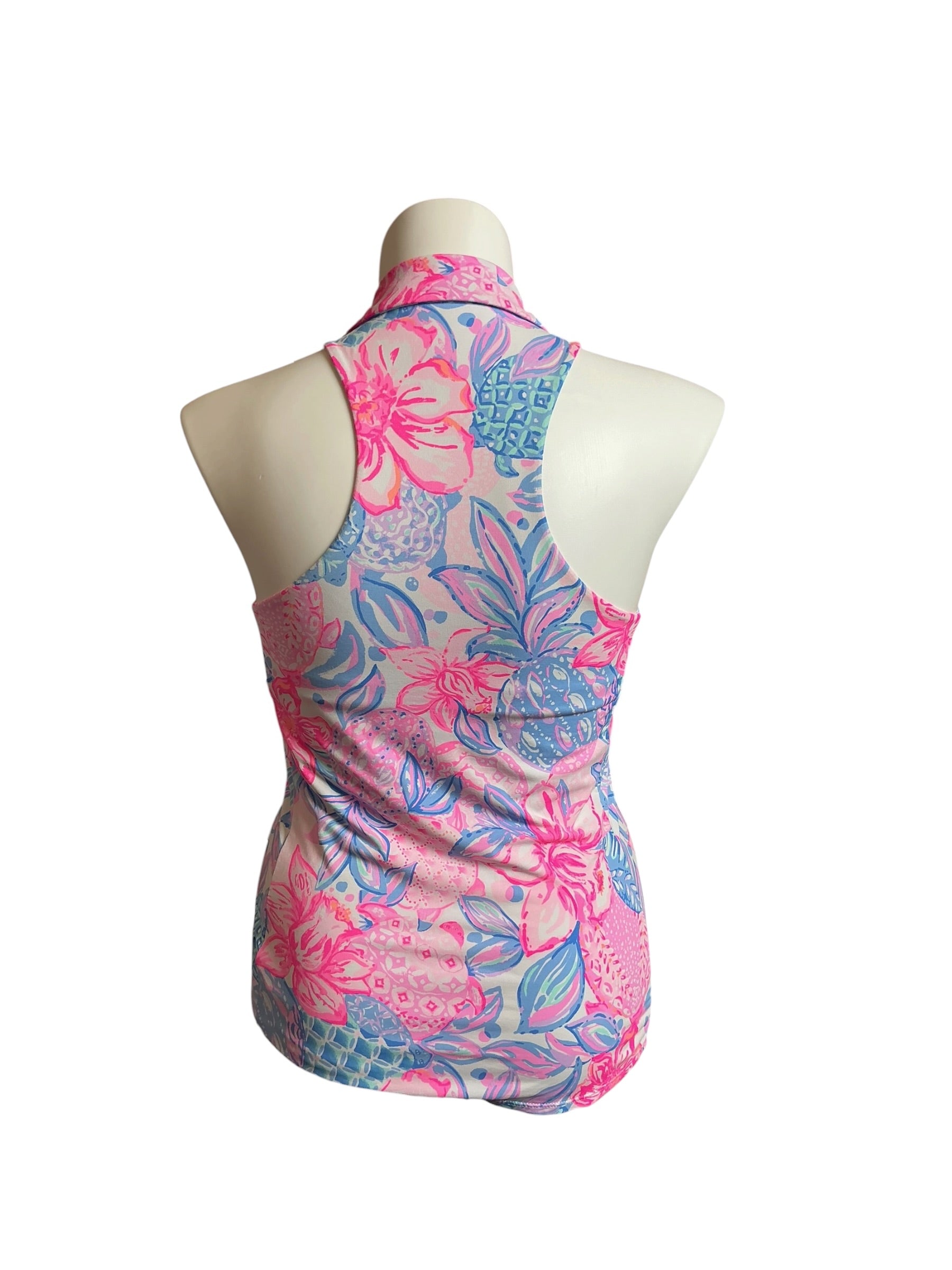 Lilly Pulitzer Lakelyn Bra Polo Pink Isle Snappy Turtle - Size L