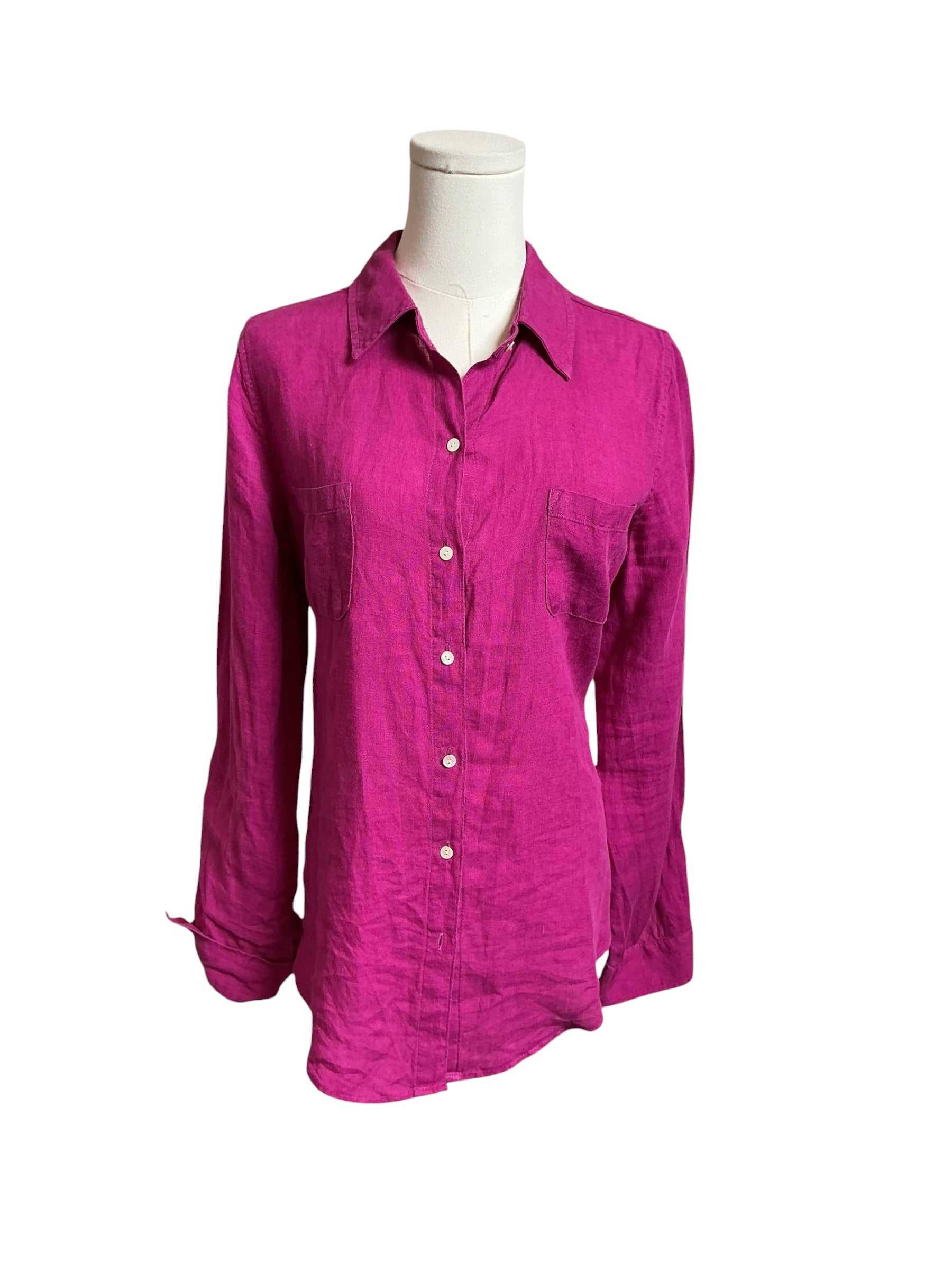 Lilly Pulitzer Sea View Button Down Shirt Mulberry - Size S