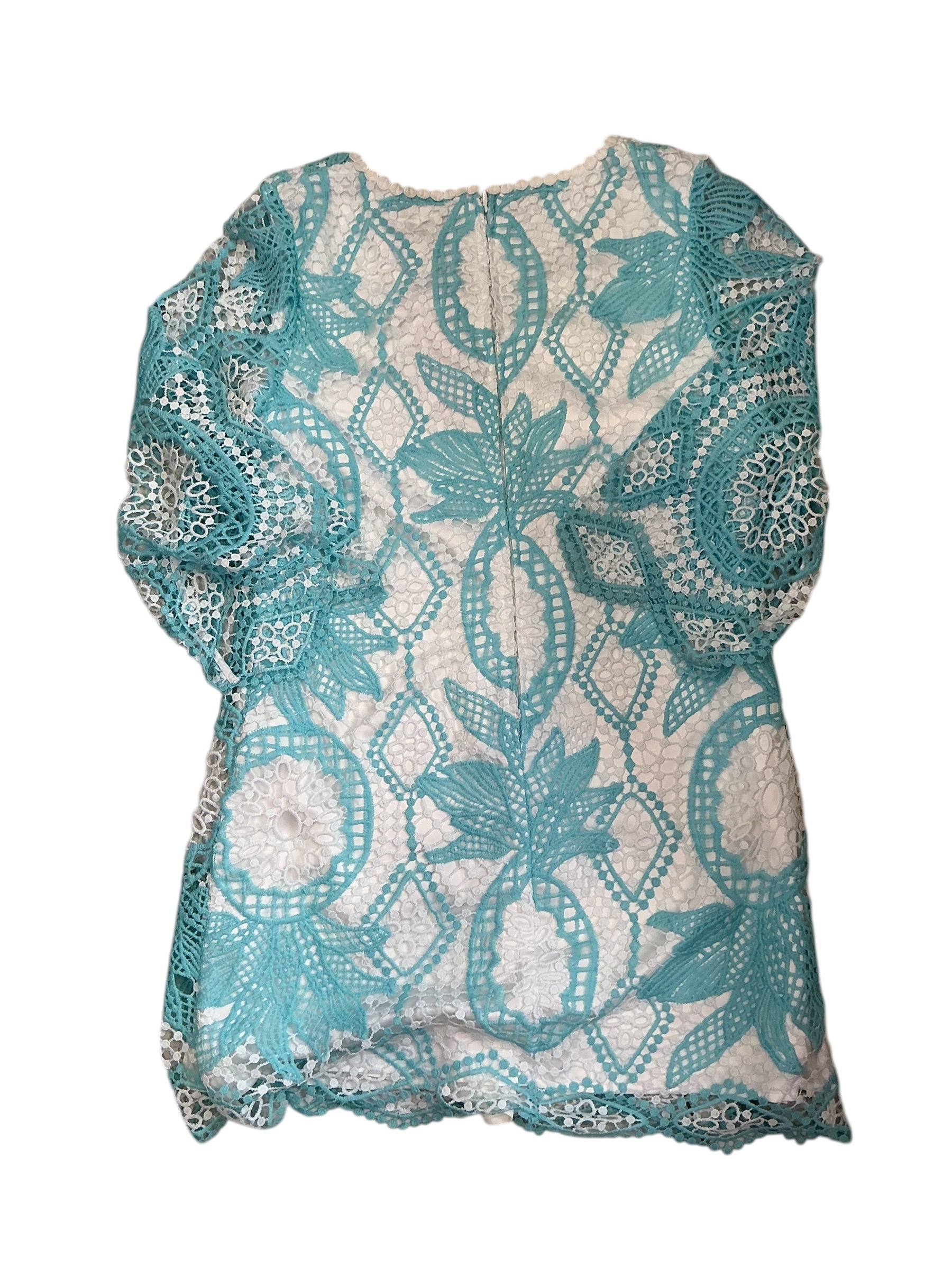 Lilly Pulitzer NWT Lottie Romper - Blue Ibiza Juice Stand Crochet - Size 6
