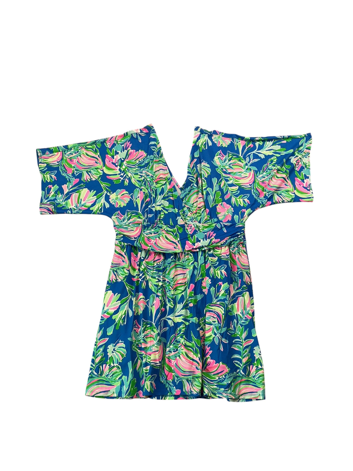 Lilly Pulitzer NWT Parigi Skort Romper Blue Flare Fancy Fins - Size XL