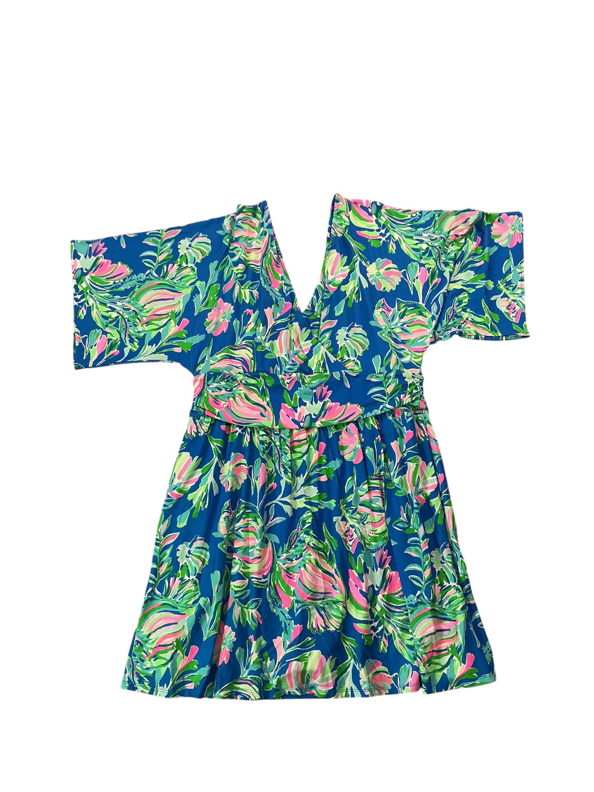 Lilly Pulitzer NWT Parigi Skort Romper Blue Flare Fancy Fins - Size XL