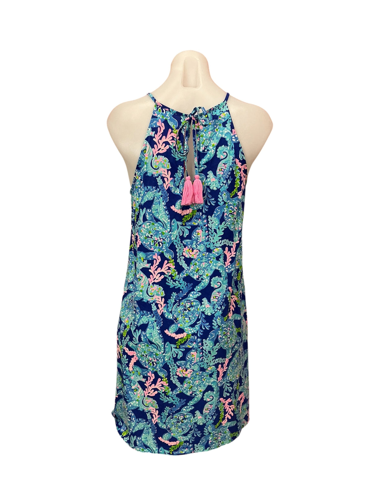 Lilly Pulitzer Margot Swing Dress Corsica Blue Turtle Villa - Size S