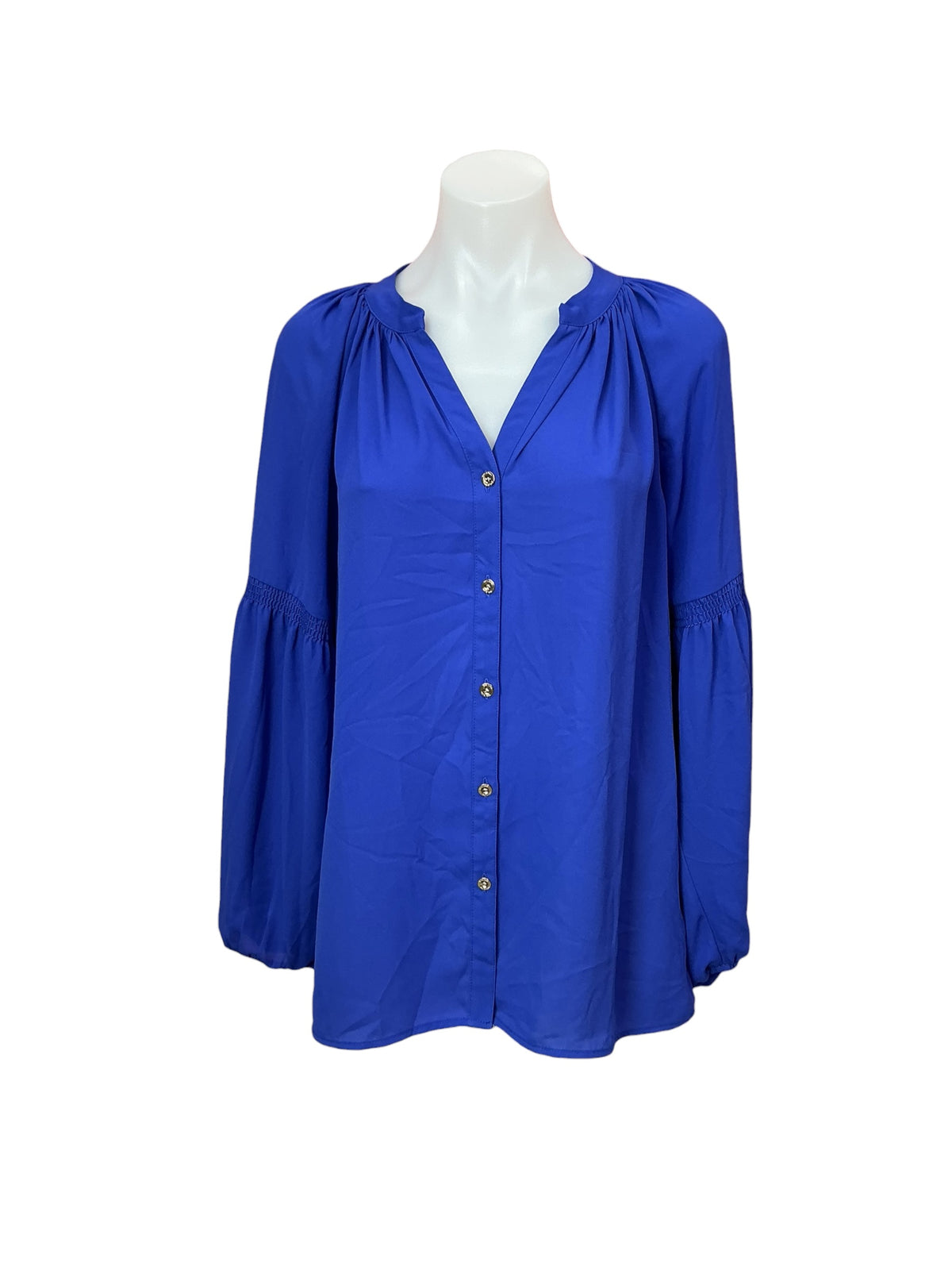 Lilly Pulitzer Anela Top Blouse Tunic Royal Purple Blue - Size S